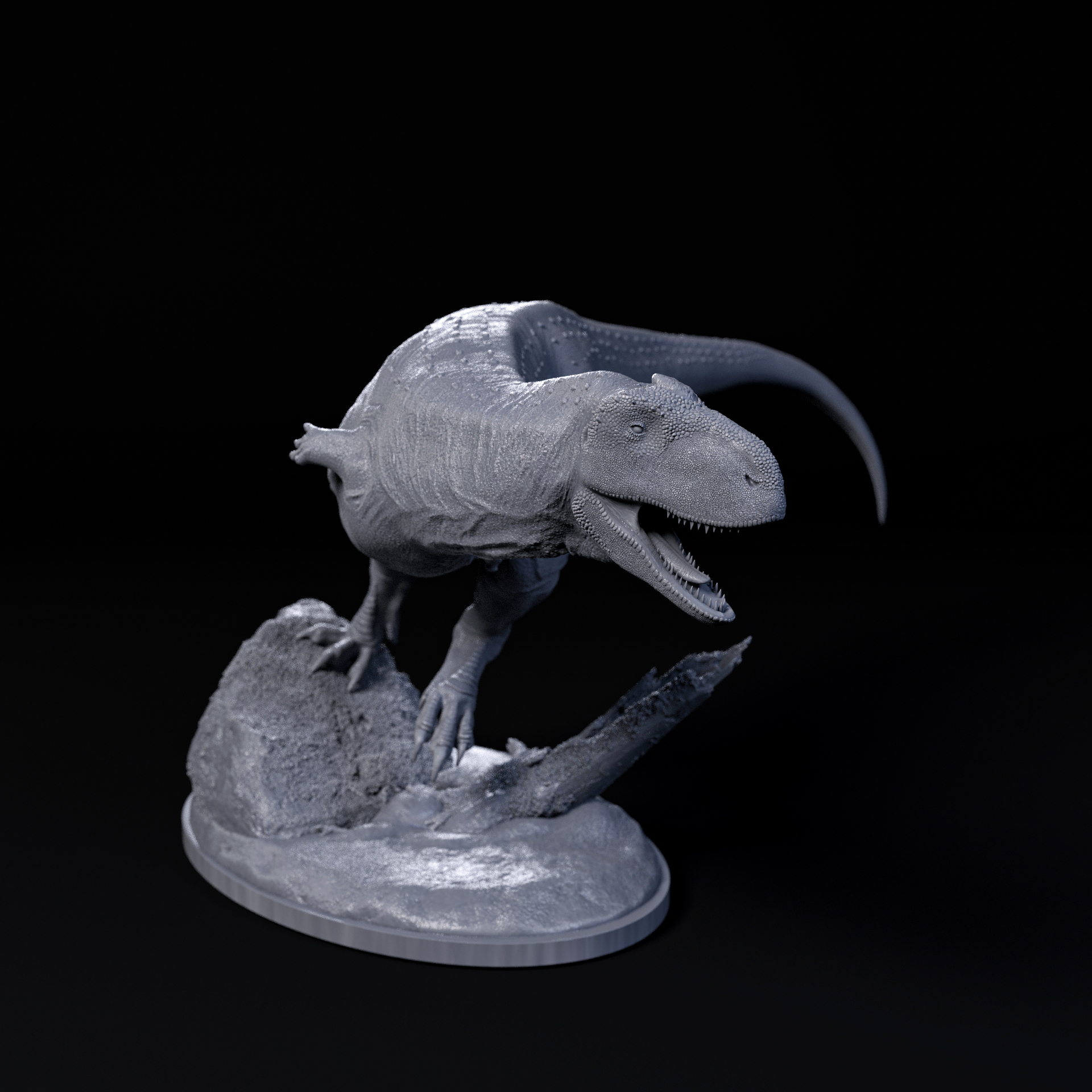 Rajasaurus running 1-35 scale pre-supported dinosaur