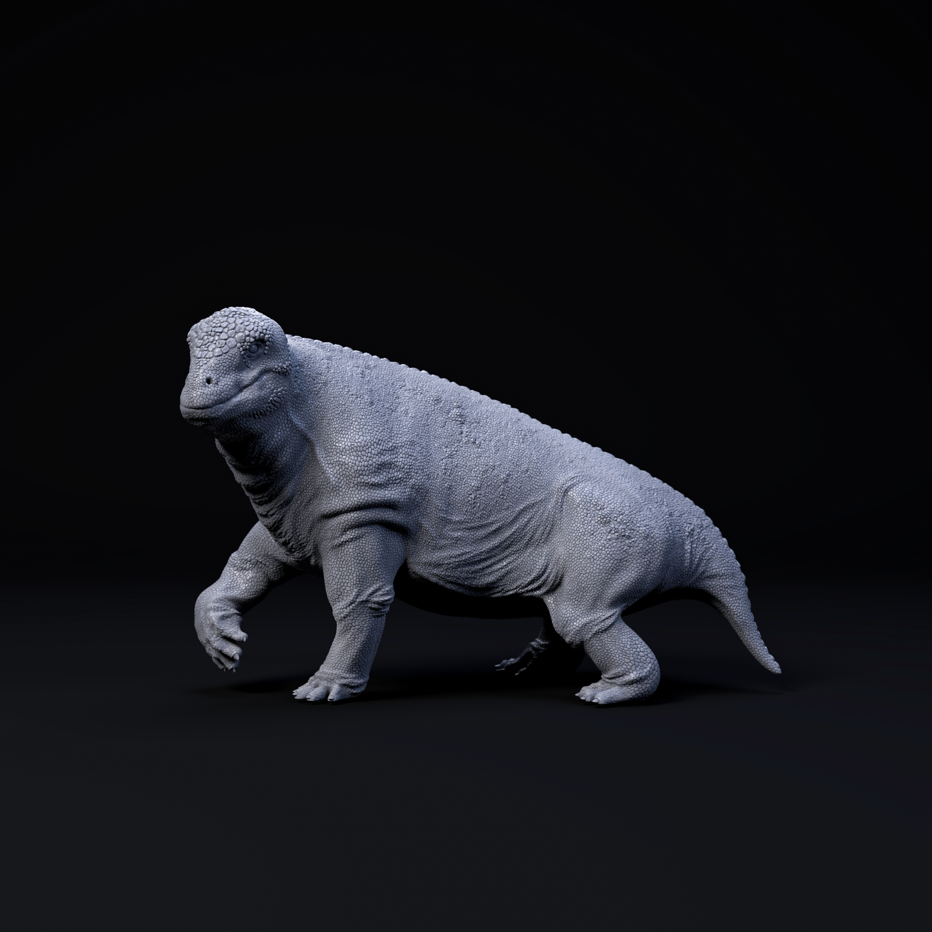 Moschops walking 1-35 scale pre-supported therapsid