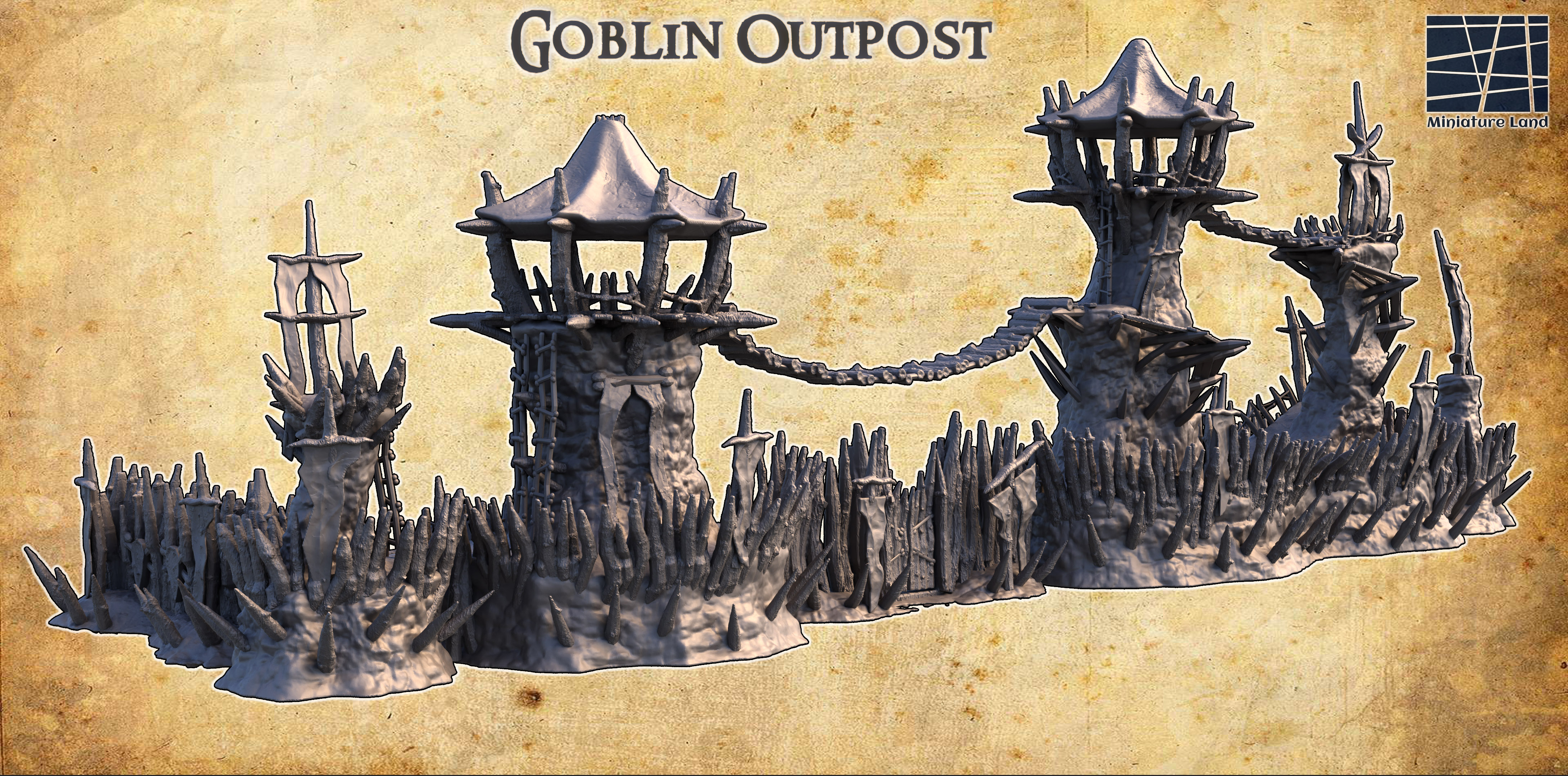 Goblin Outpost - Tabletop Terrain - 28 MM