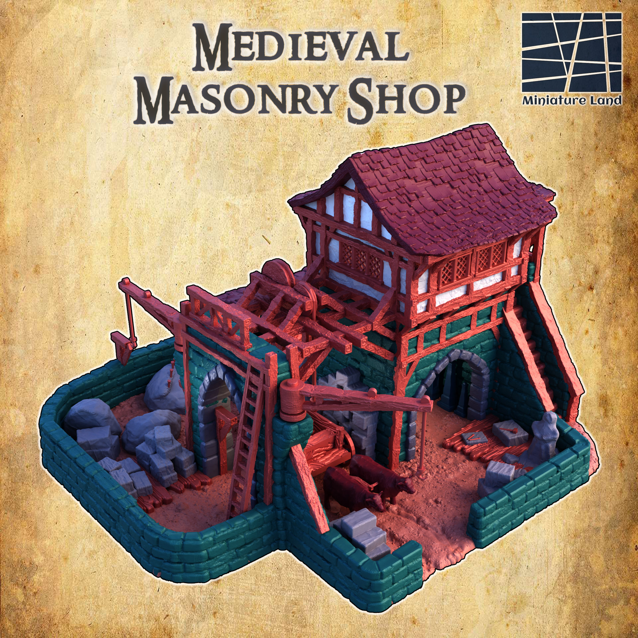Medieval Masonry Shop - Tabletop Terrain - 28 MM