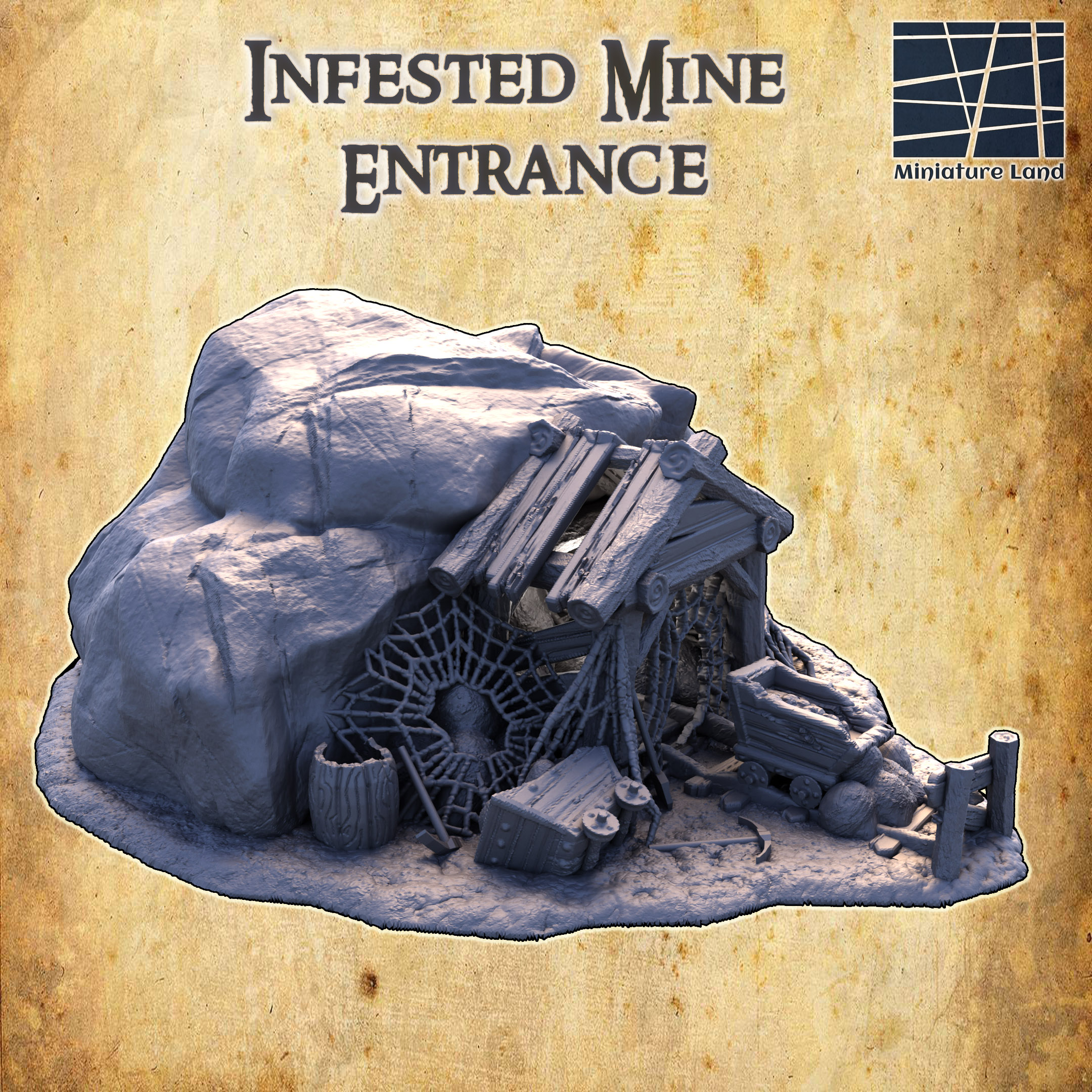 Infested Mine Entrance - Tabletop Terrain - 28 MM