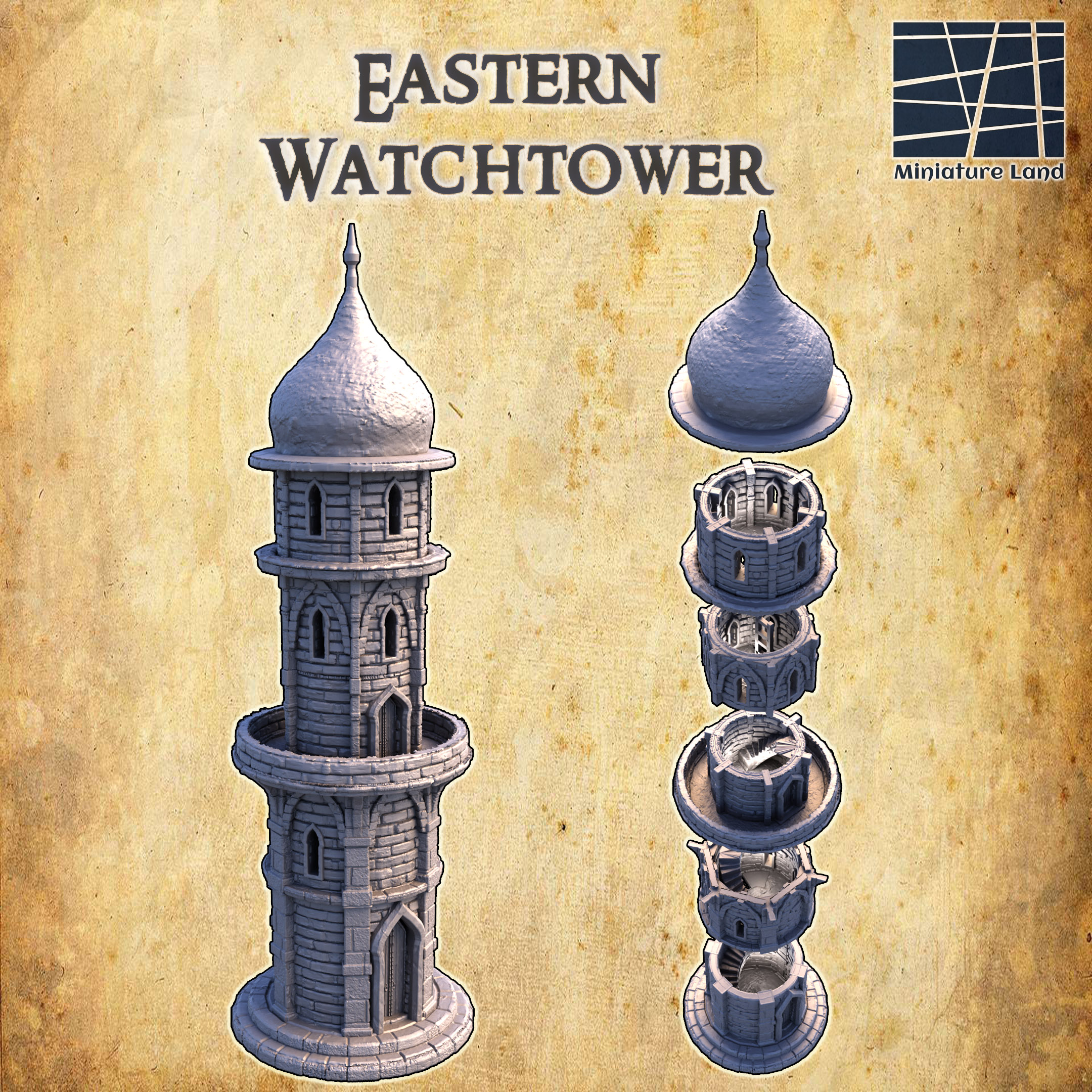 Eastern Watchtower - Tabletop Terrain - 28 MM