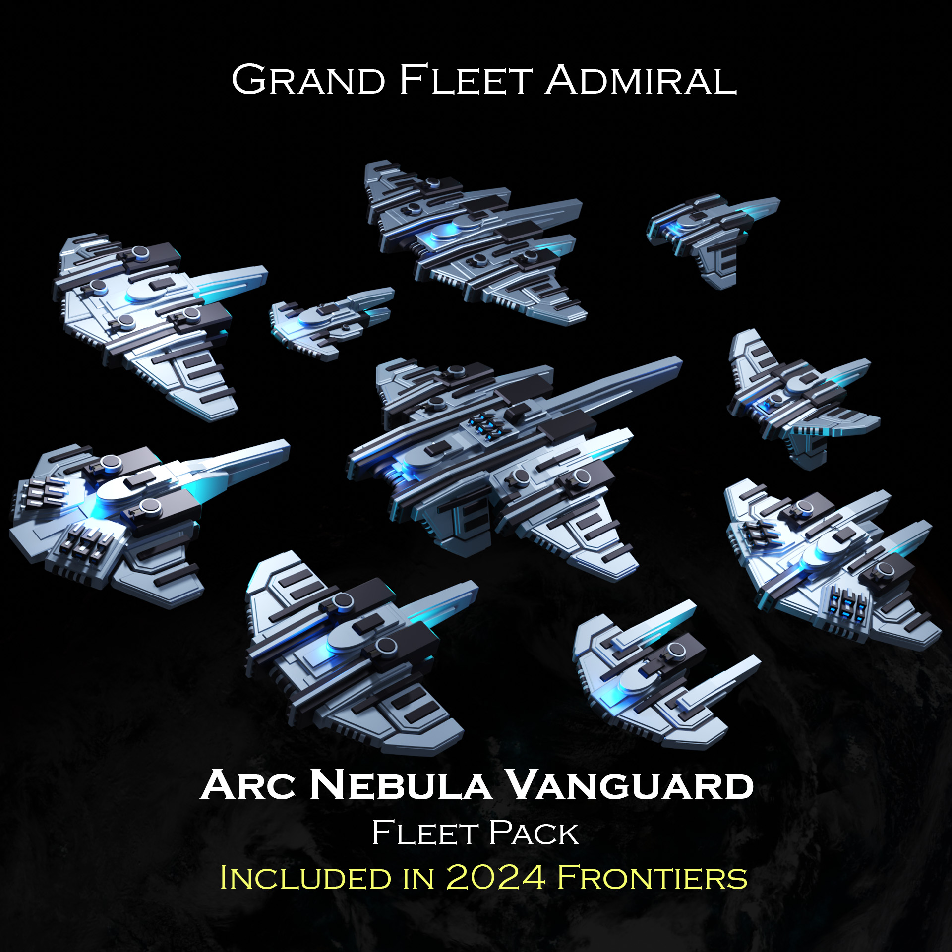 SCI-FI Ships Fleet Pack - Arc Nebula Vanguard - Presupported