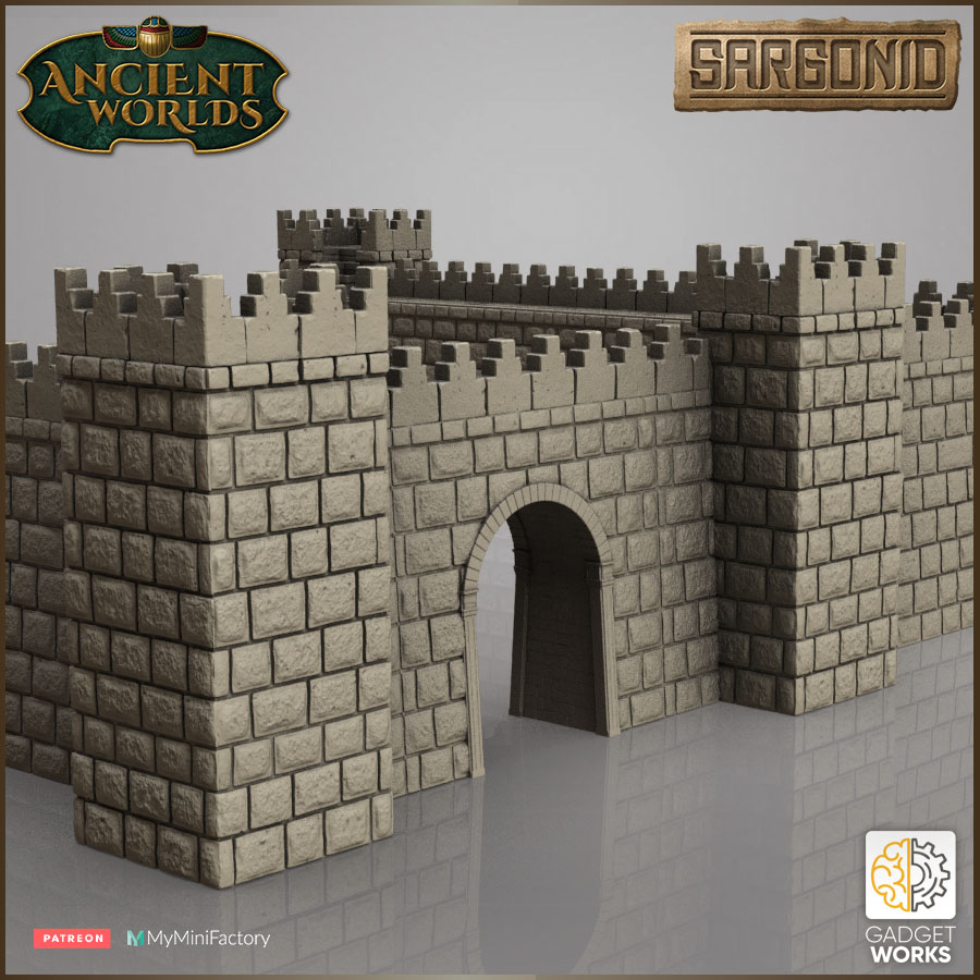 Assyrian / Babylonian walls and towers - Sargonid