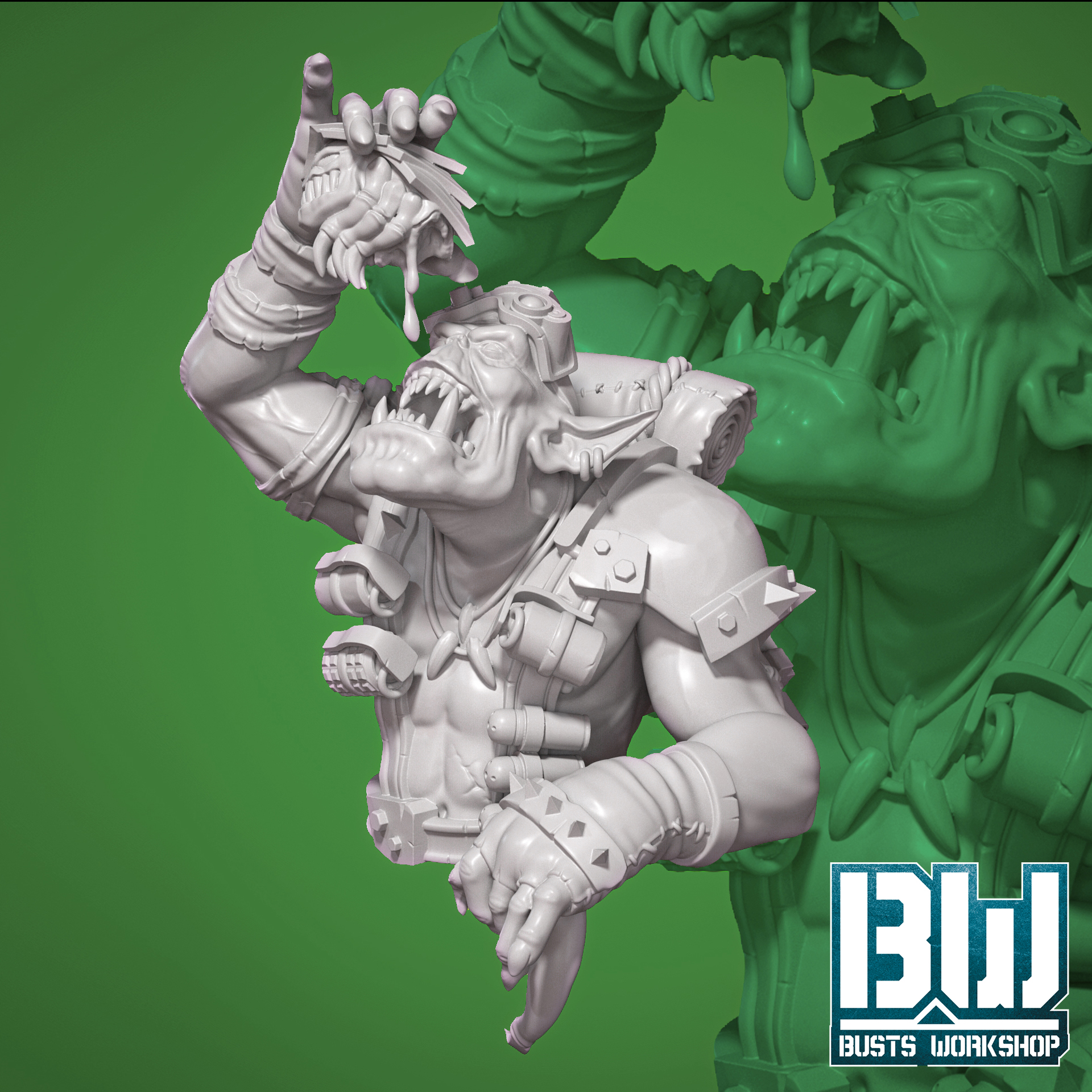 Space Greenskin Lethiavan (55mm Bust)