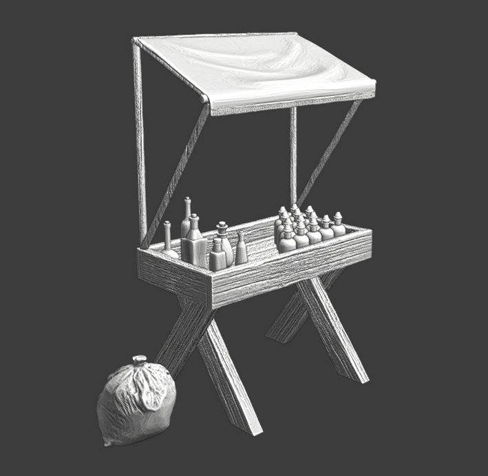 Wargaming props - market stand