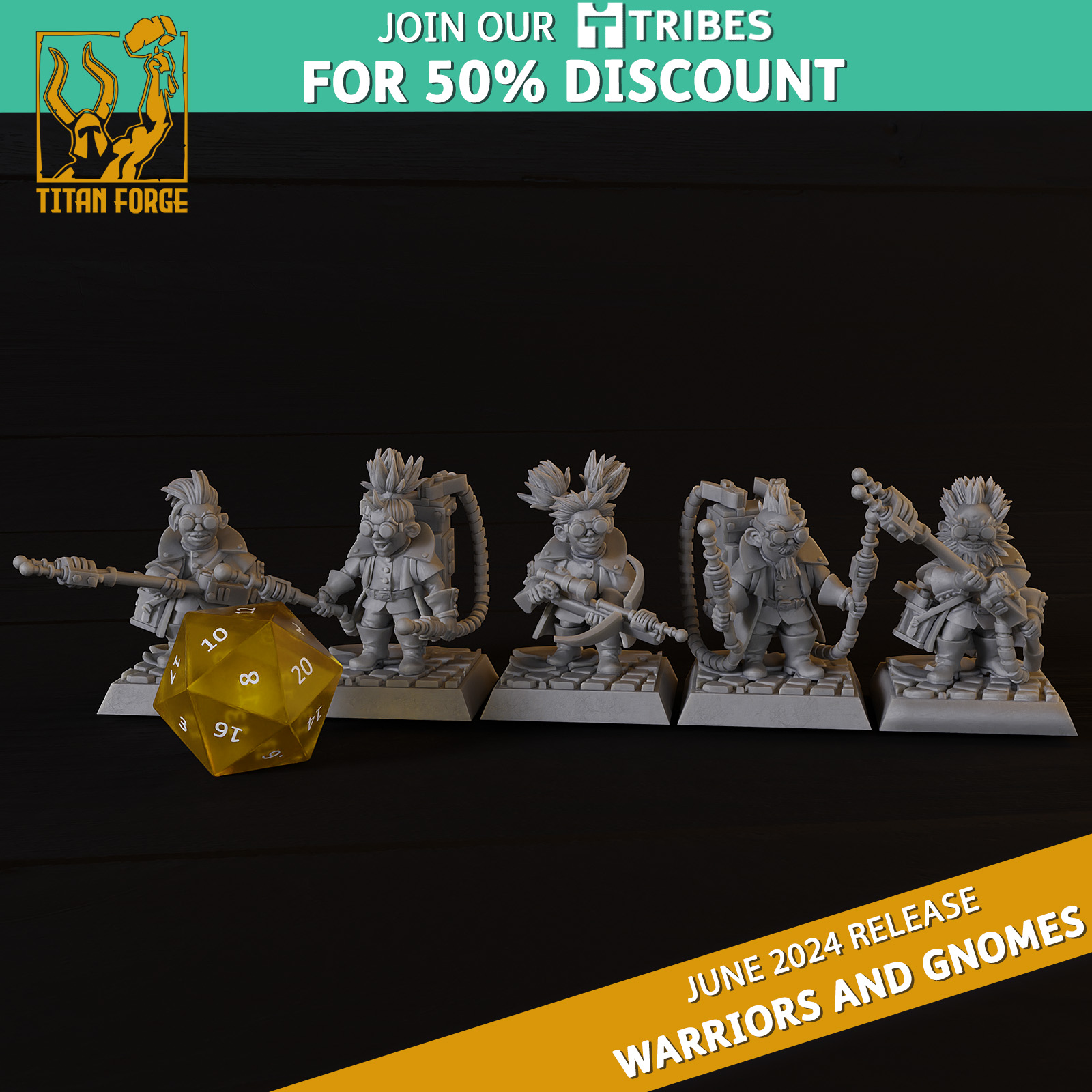 Gnome Zappers - Warriors and Gnomes - Titan Forge Miniatures June 2024