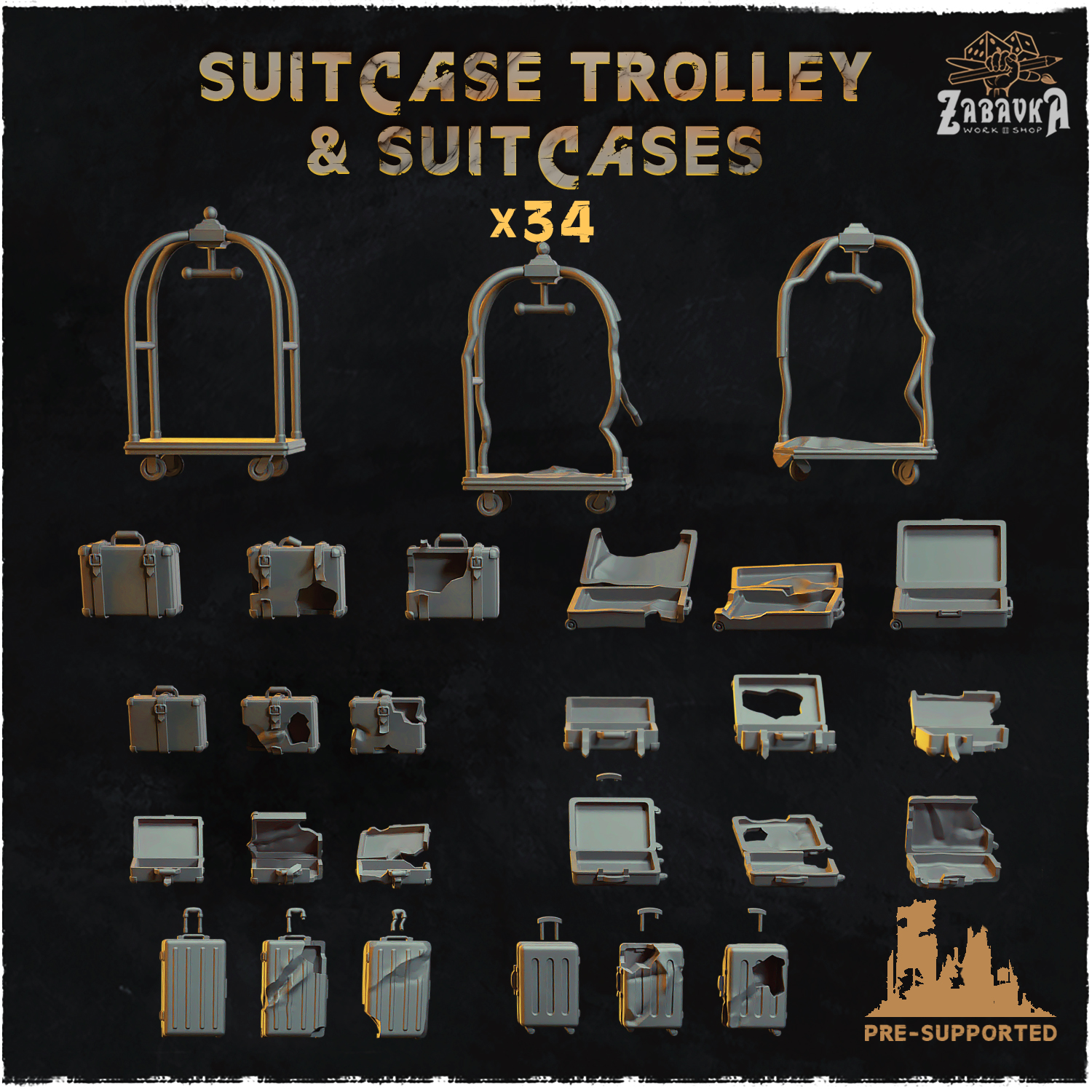 Suitcase trolley & Suitcases - Basing Bits 2.0