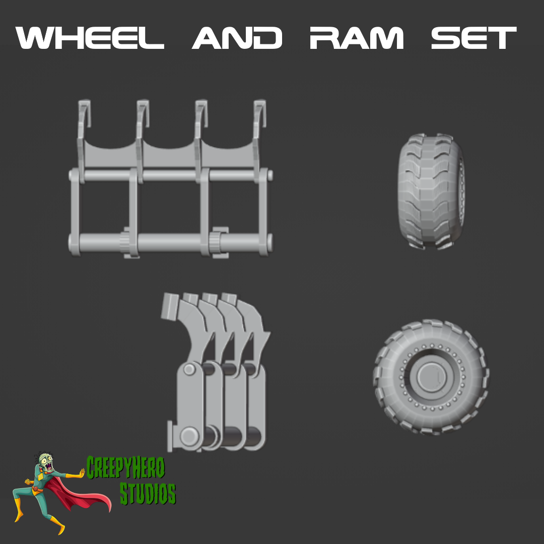 Gaslands Ram and Wheel Set