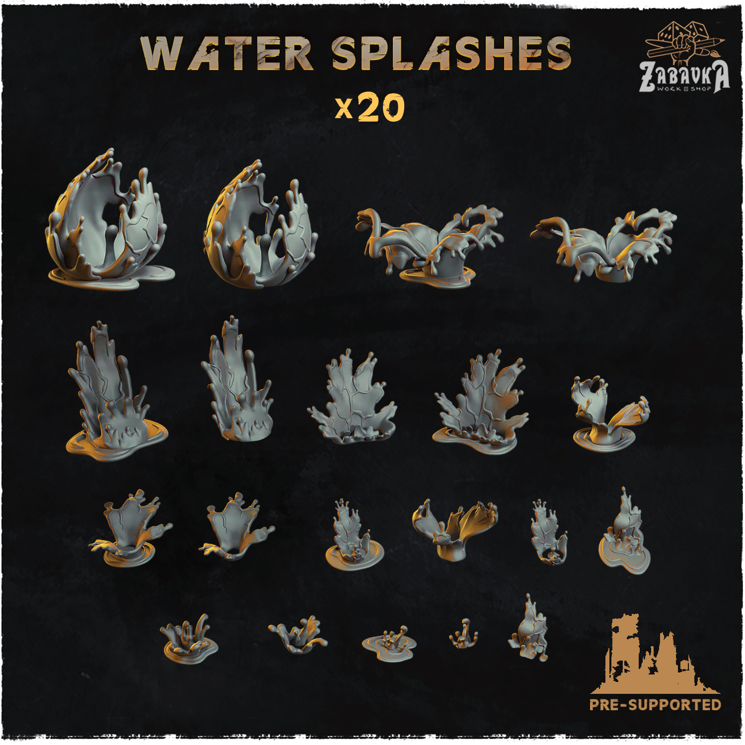 Water splashes - Basing Bits 2.0