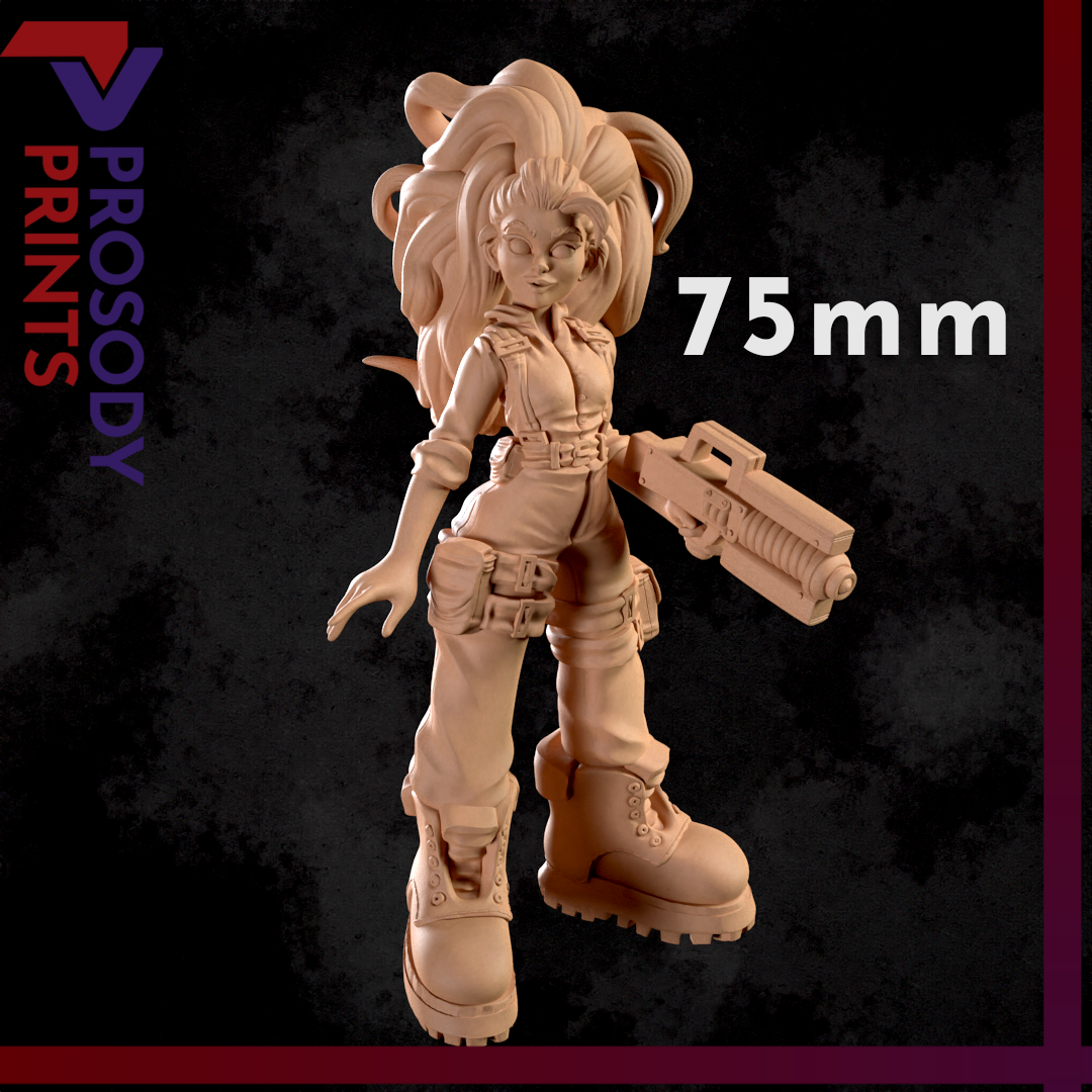 Sci Fi Gunslinger Amy - 75mm
