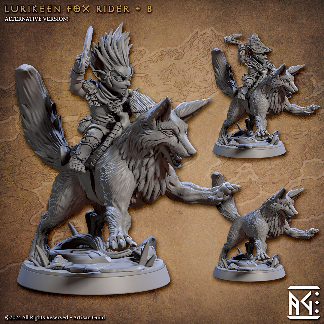 Mystic Fox Rider - B (Deeproot Lurikeens)