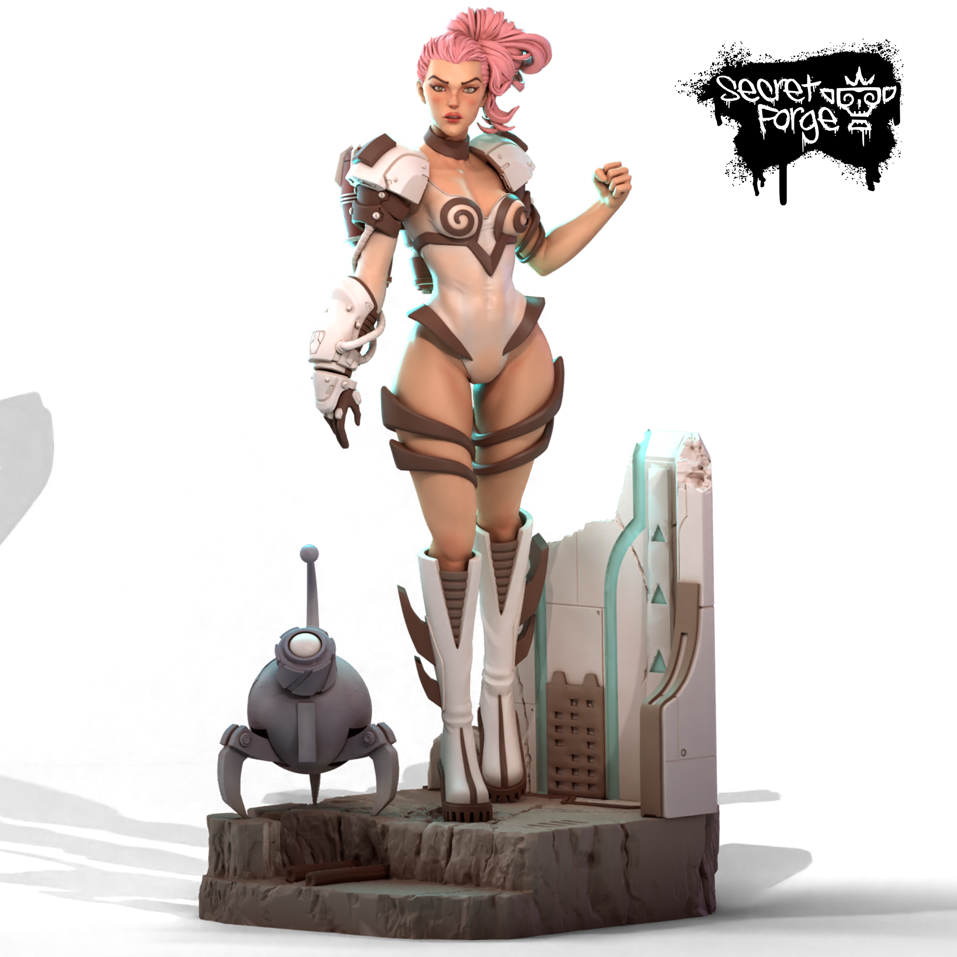 [Retro Neon] Nuke and Neon retro sci-fi pinup 75mm and 120mm scale