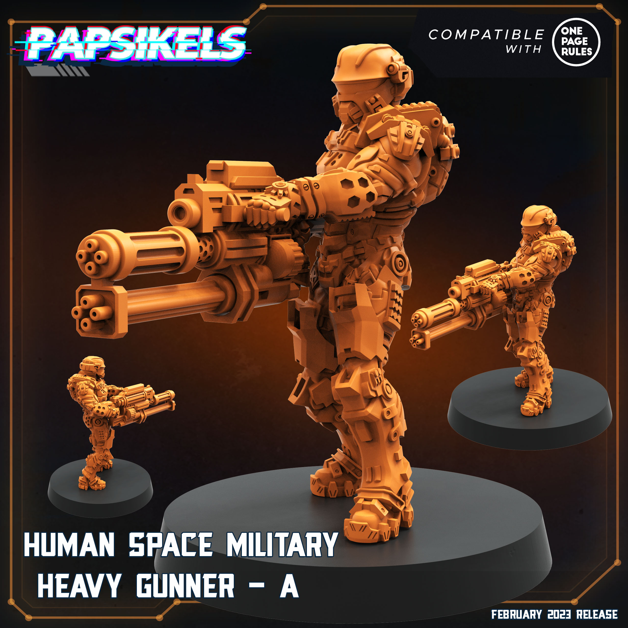 HUMAN SPACE MILITARY HEAVY GUNNERS