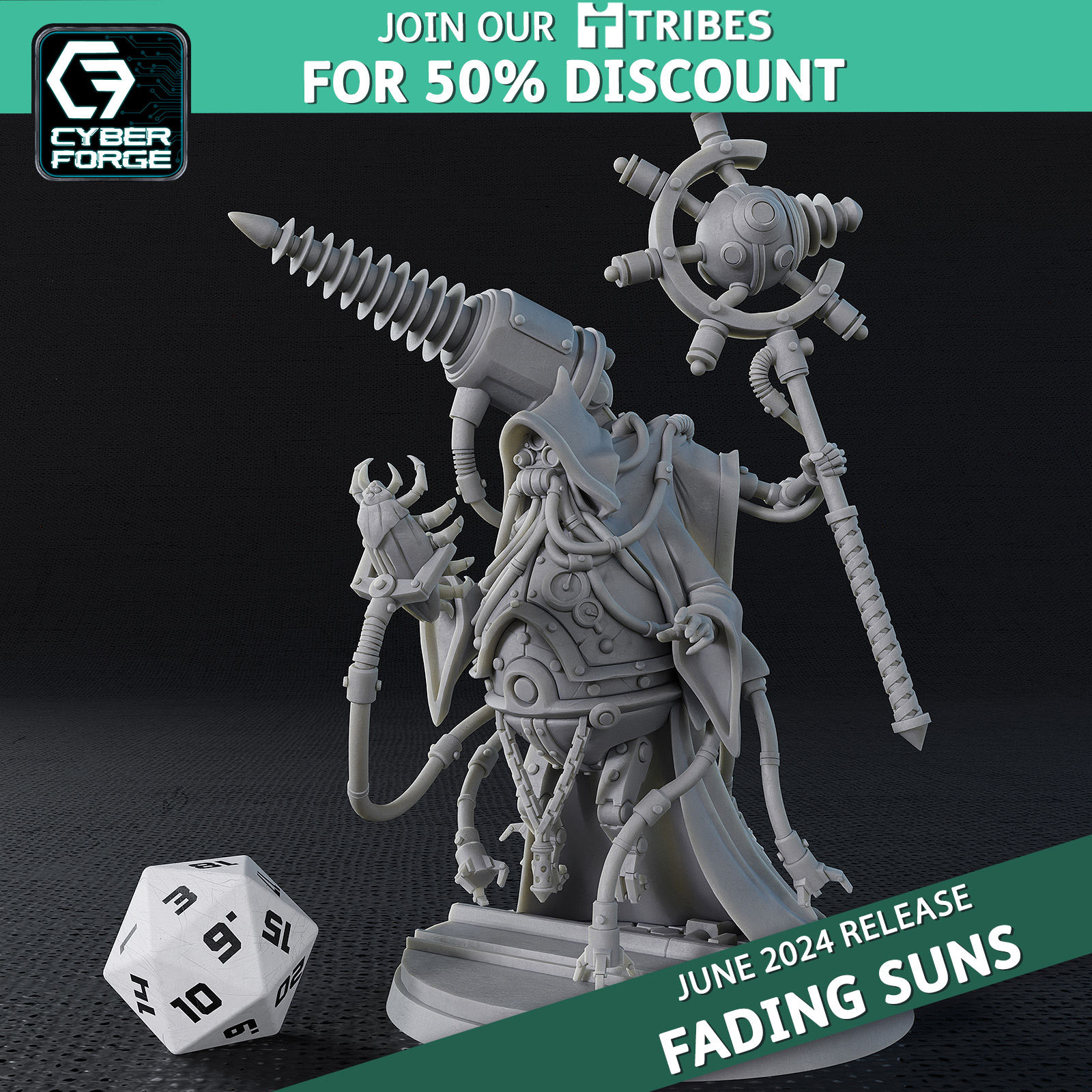 High Priest Manipulator - Fading Suns - Cyber Forge Miniatures June 2024
