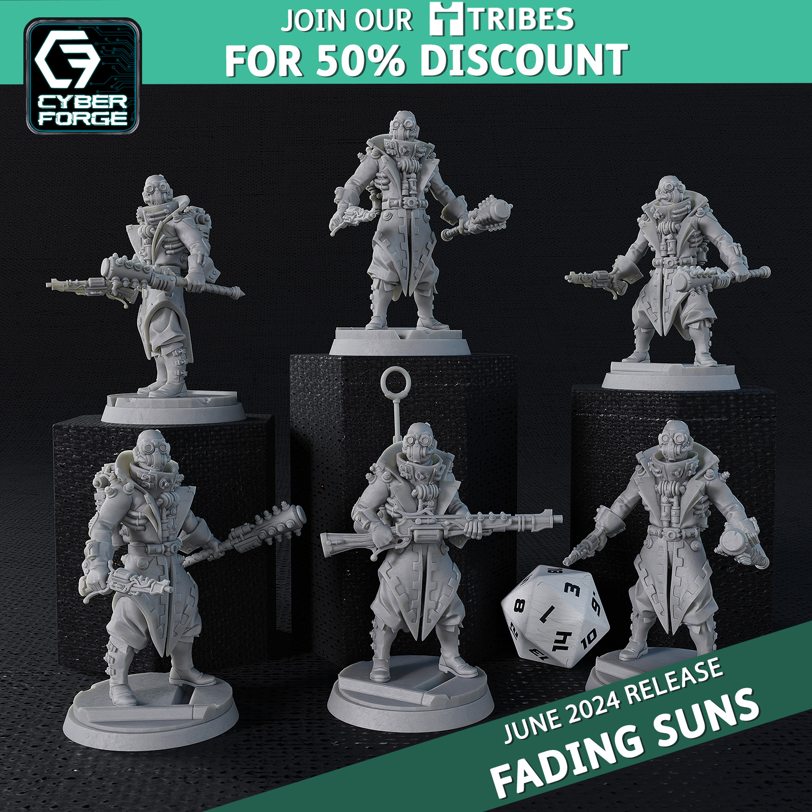 Scouts - Fading Suns - Cyber Forge Miniatures June 2024