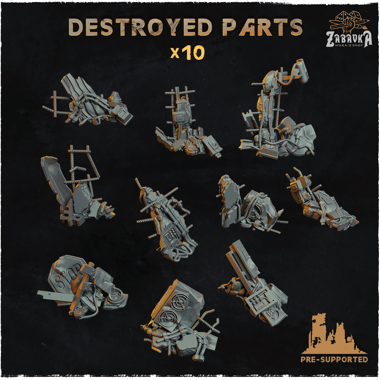 Destroyed parts - Basing Bits 2.0