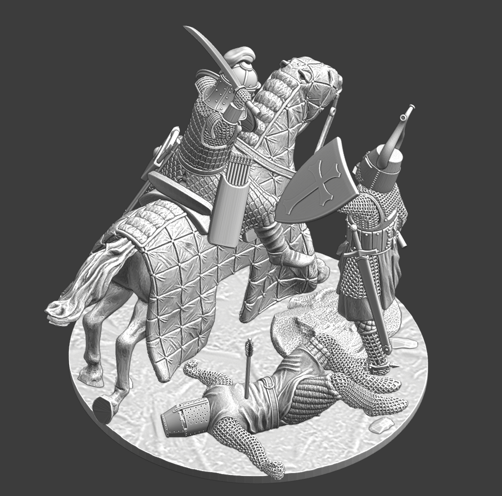 Mongol warrior vs. Crusader knight - vignette