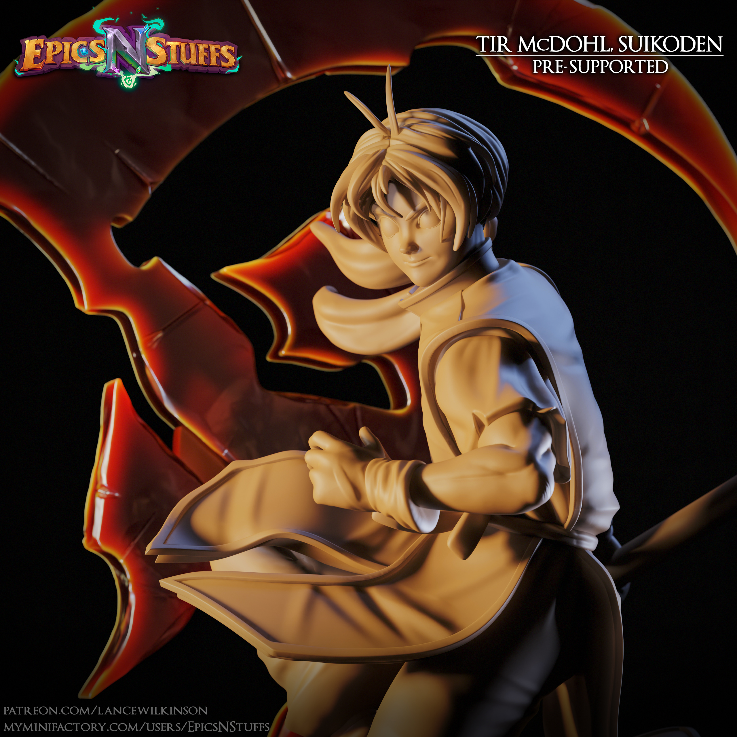 Tir McDohl, Suikoden Statue, Pre-Supported