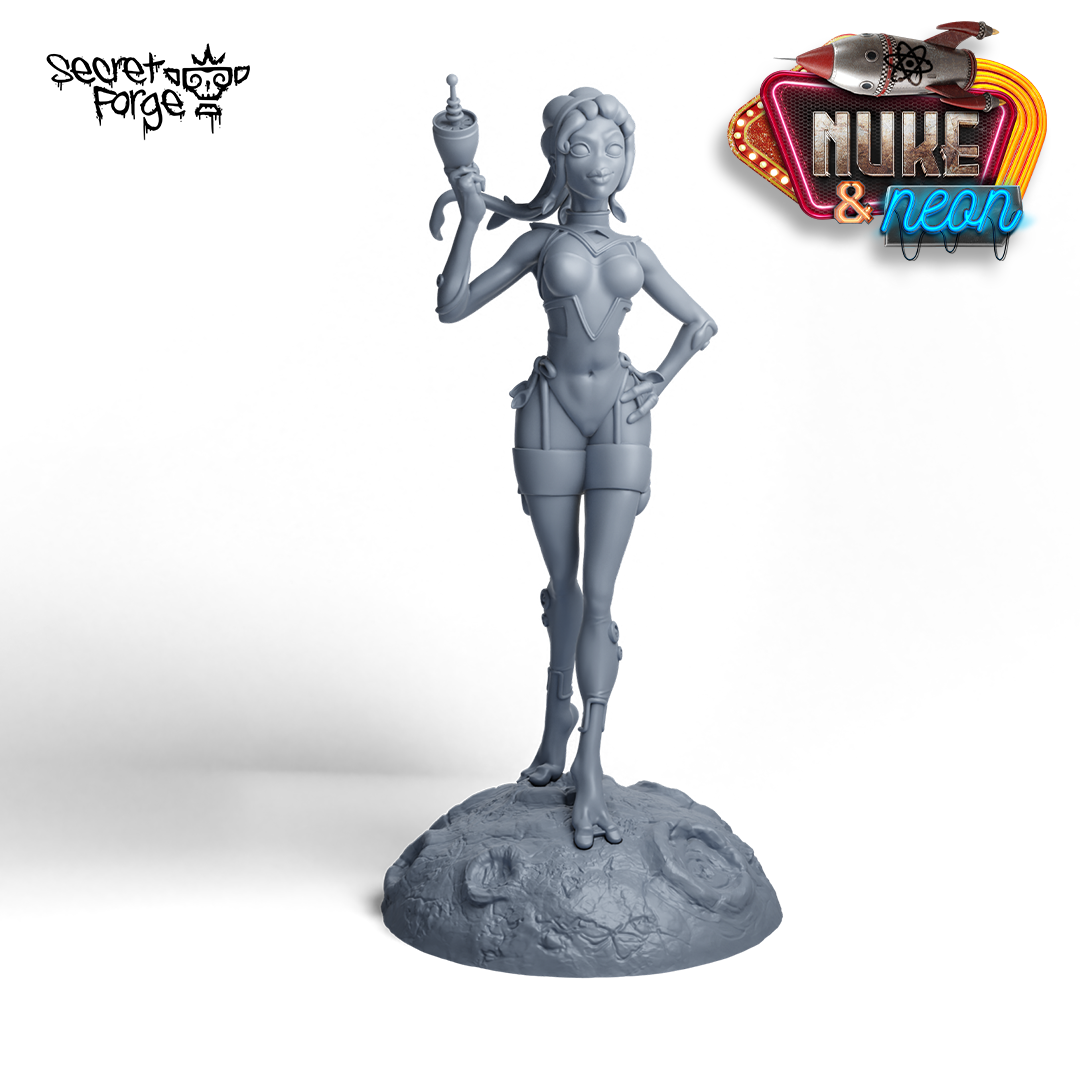[The Nebula Twins] 3D Printable Sexy Space Girls – Seductive Retro Sci-Fi STL Alien Pinups