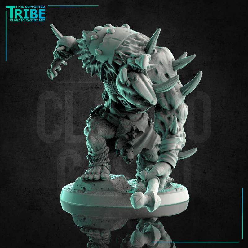 (L 0045) Male troll with a bone (Large)