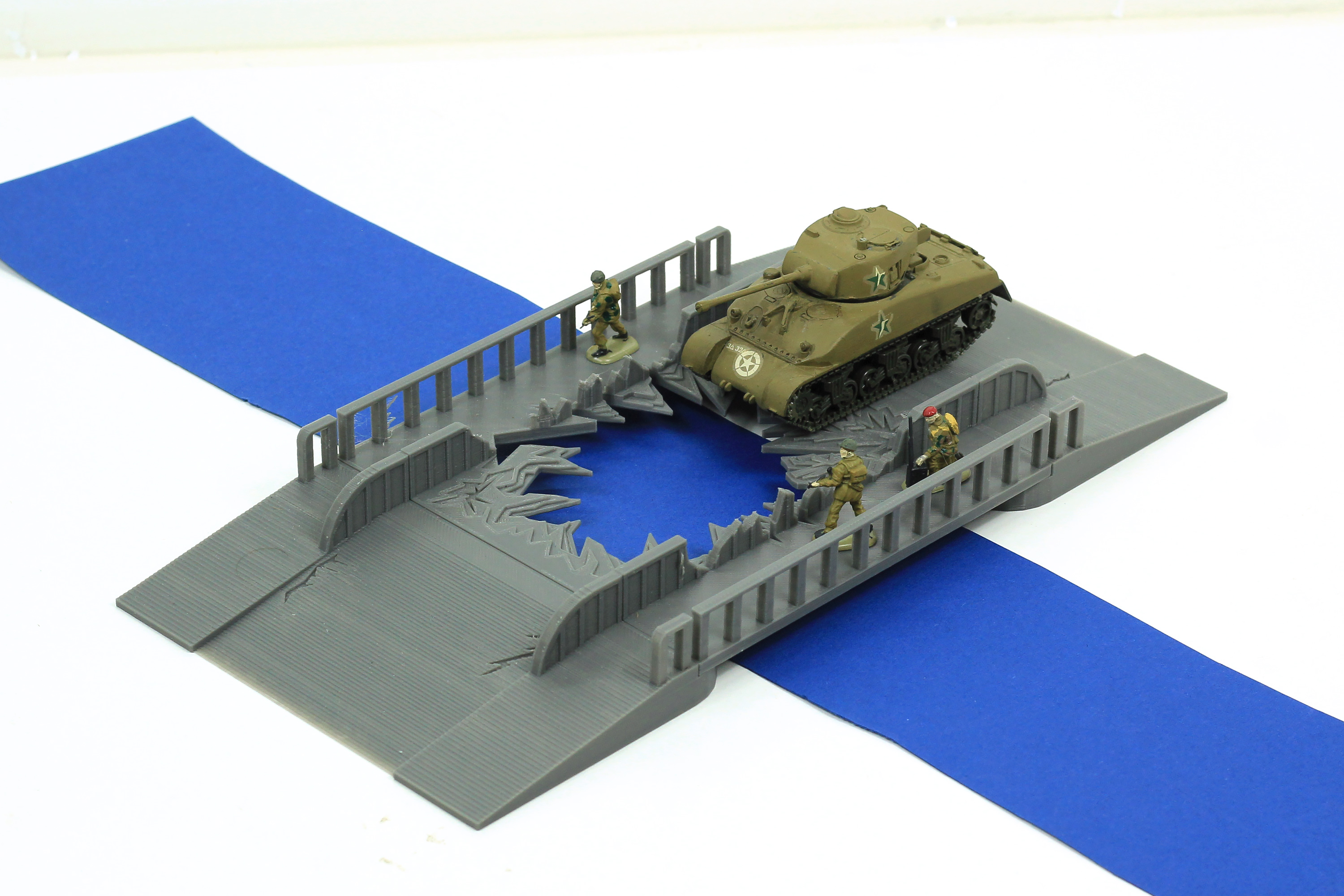 Flat Steel Bridge - Tabletop Wagaming Terrain