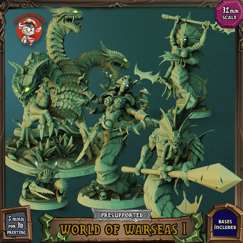 World of Warseas 1 - 32mm scale pre-supported set