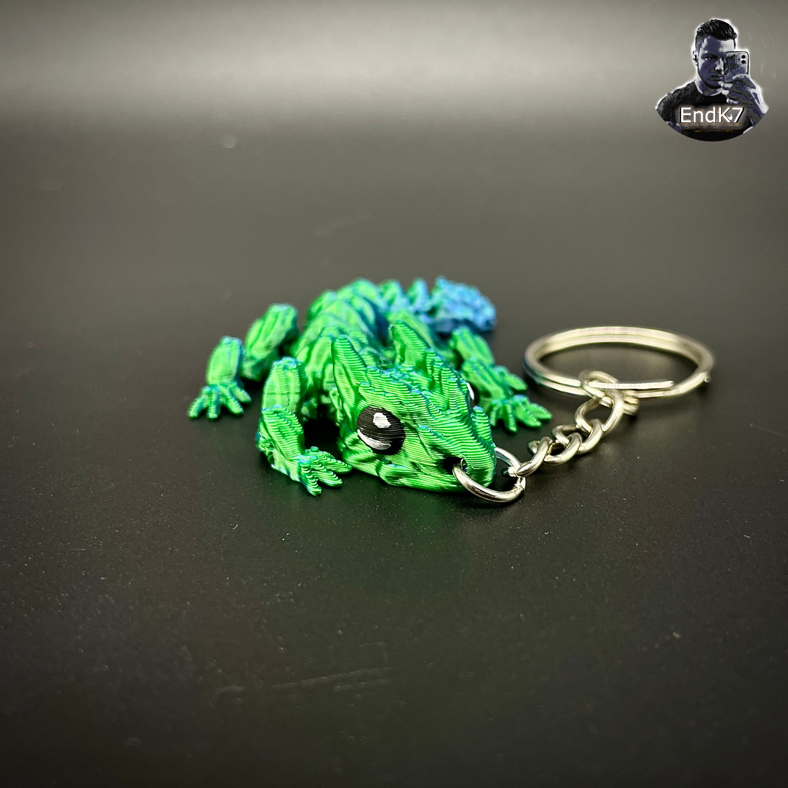 Little Grass Dragon Keychain - Articulated - Print in Place