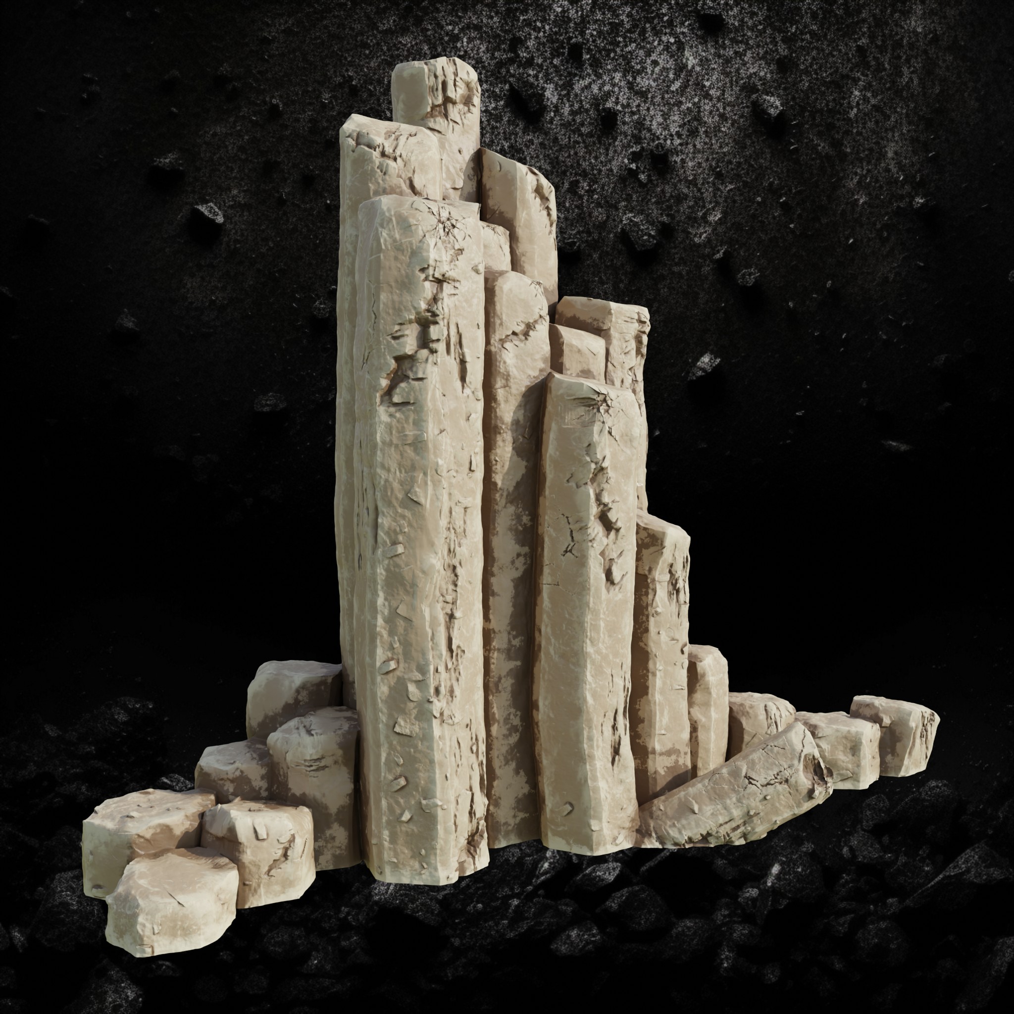 Stone Terrain - Rocky Outcrop Base STL for DnD & Wargaming