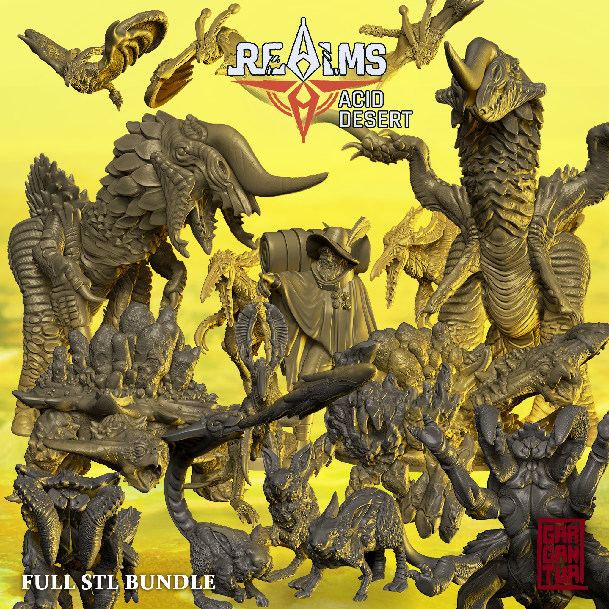 REALMS: ACID DESERT FULL MINIATURE + PDF BUNDLE