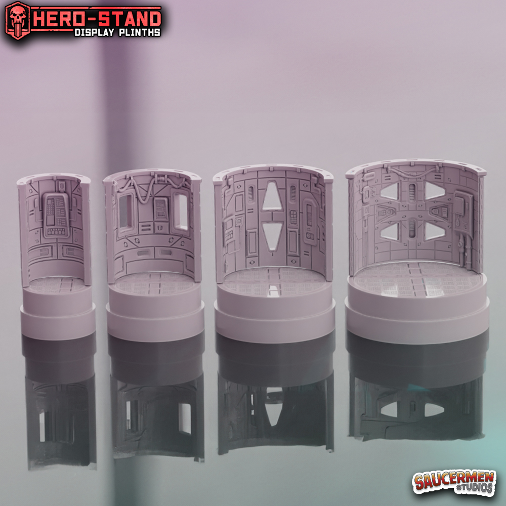 Hero-Stand Display Plinths – Starcruiser (Round)