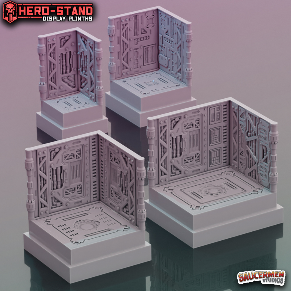 Hero-Stand Display Plinths – Gothic Factory (Square)