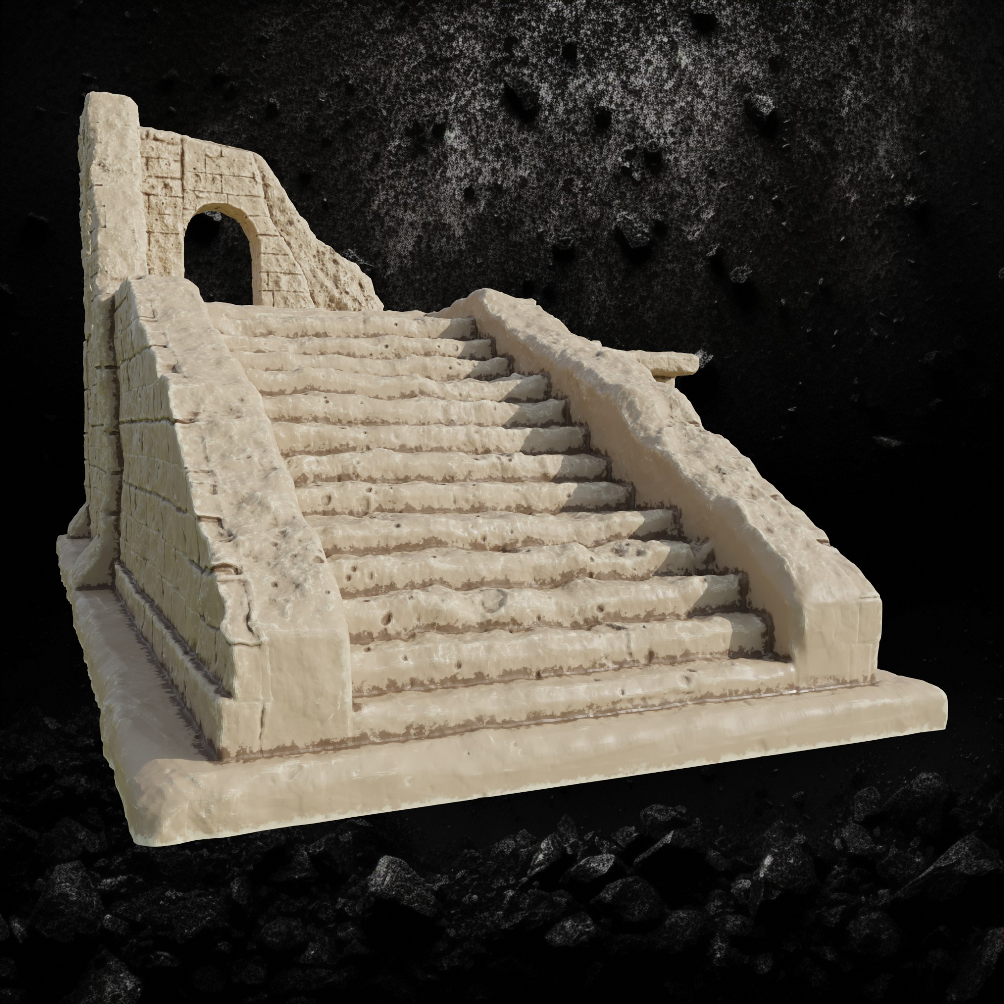 Stone Ruins Entrance 3 - Ancient Doorway STL for DnD & Wargaming