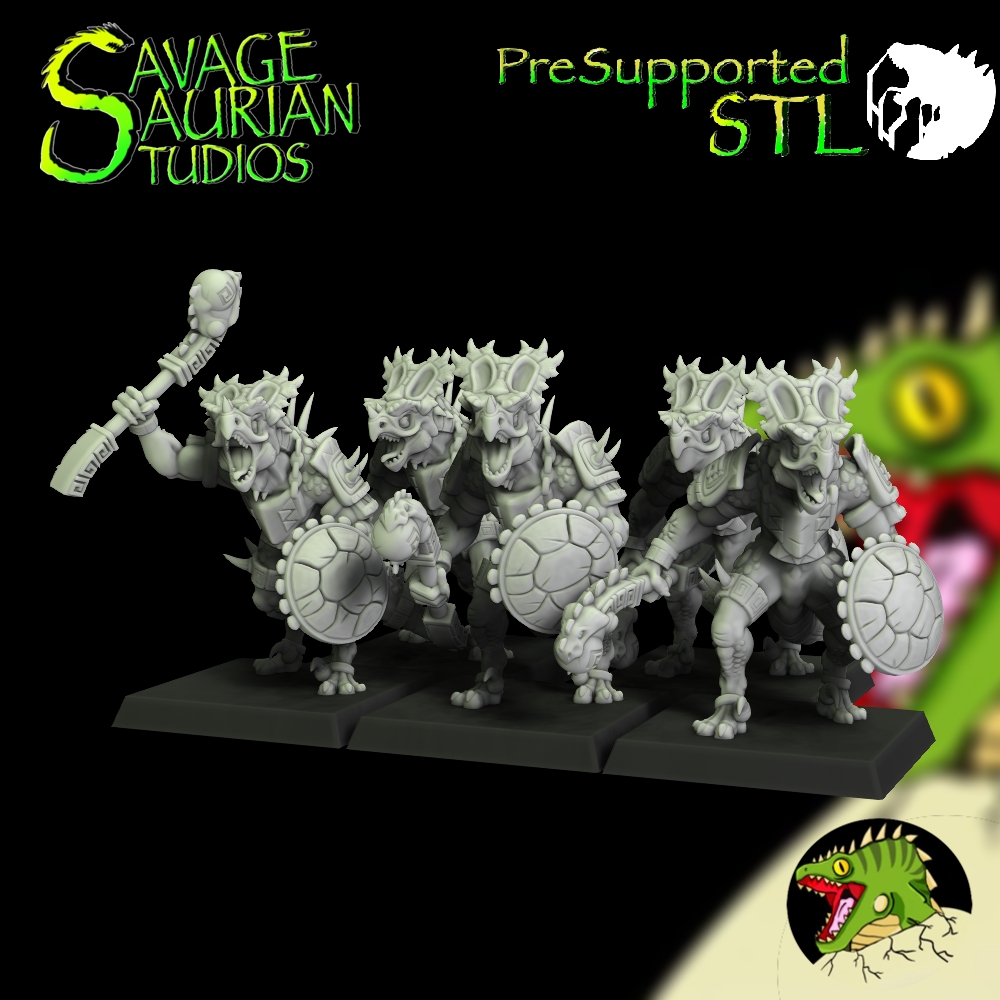 Iguanisaur Blood Guard Maces - Lizardmen