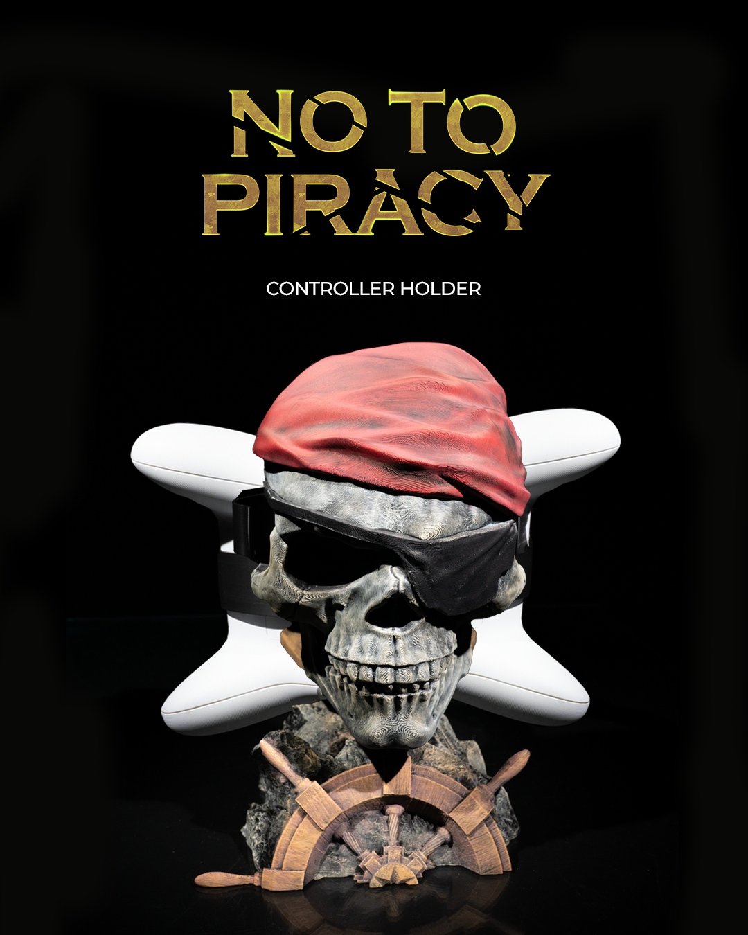 No to Piracy Controller Holder