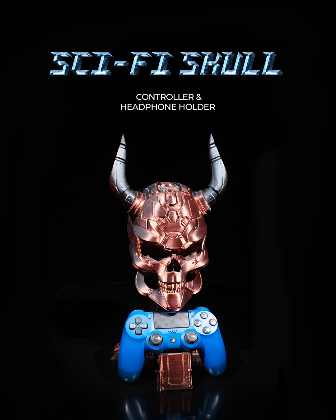 Sci-fi Skull Controller & Headphone Holder