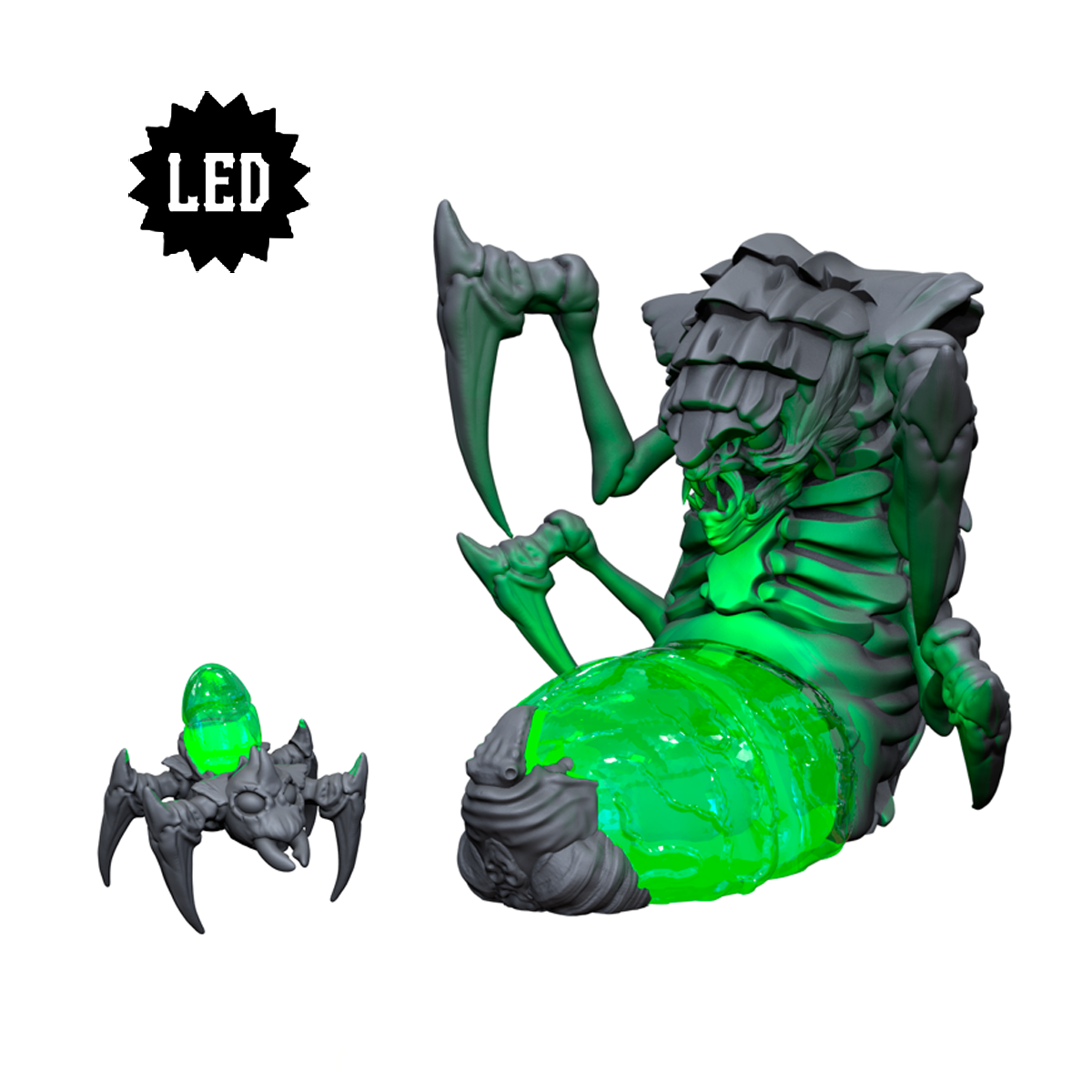 LED Alien Broodmother and baby alien