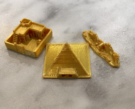 Egyptian themed catan pieces
