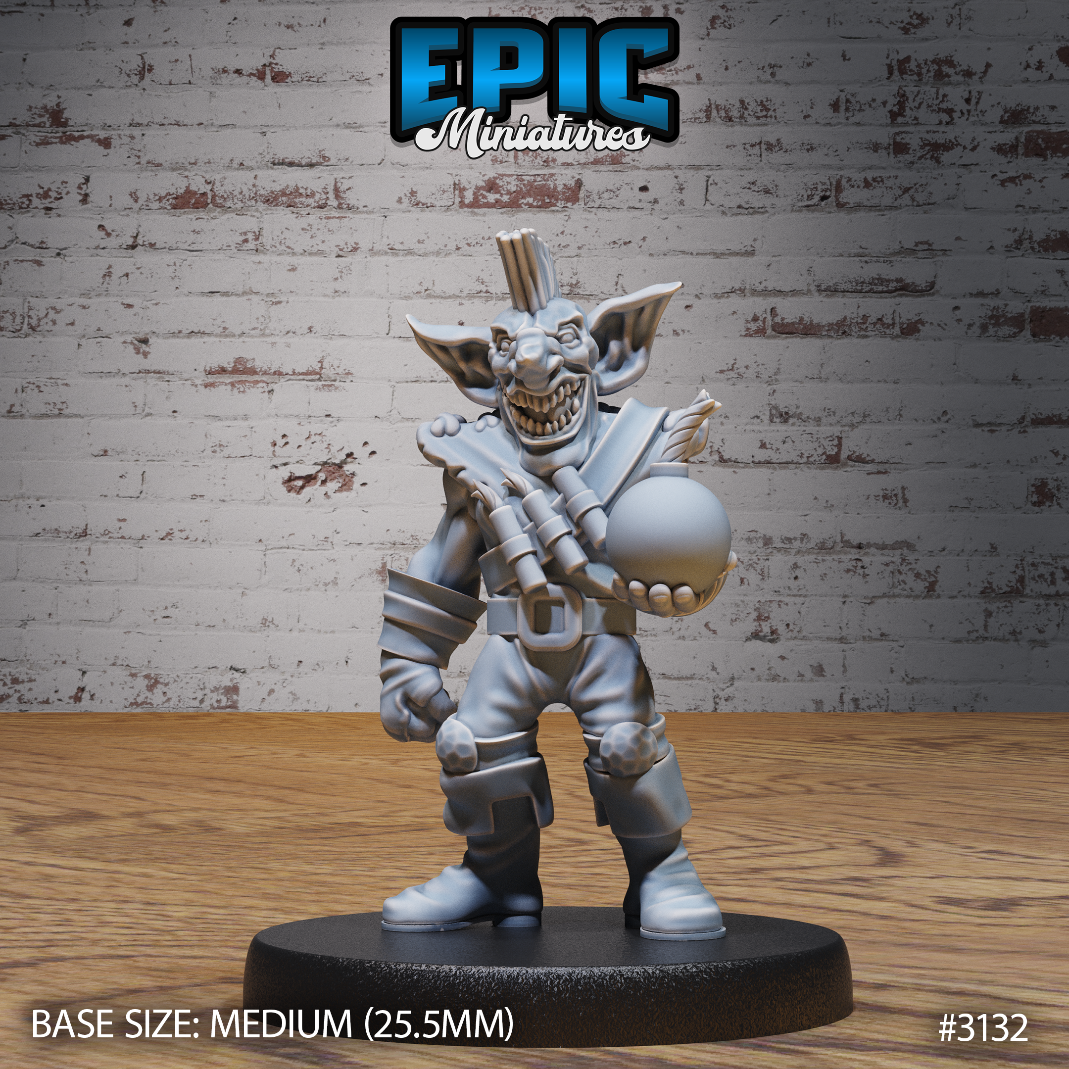 Wicked Goblin Tribe Bomber / Male Goblinoid / Evil Ogre / Green Skin Army Soldier / Siege Servant