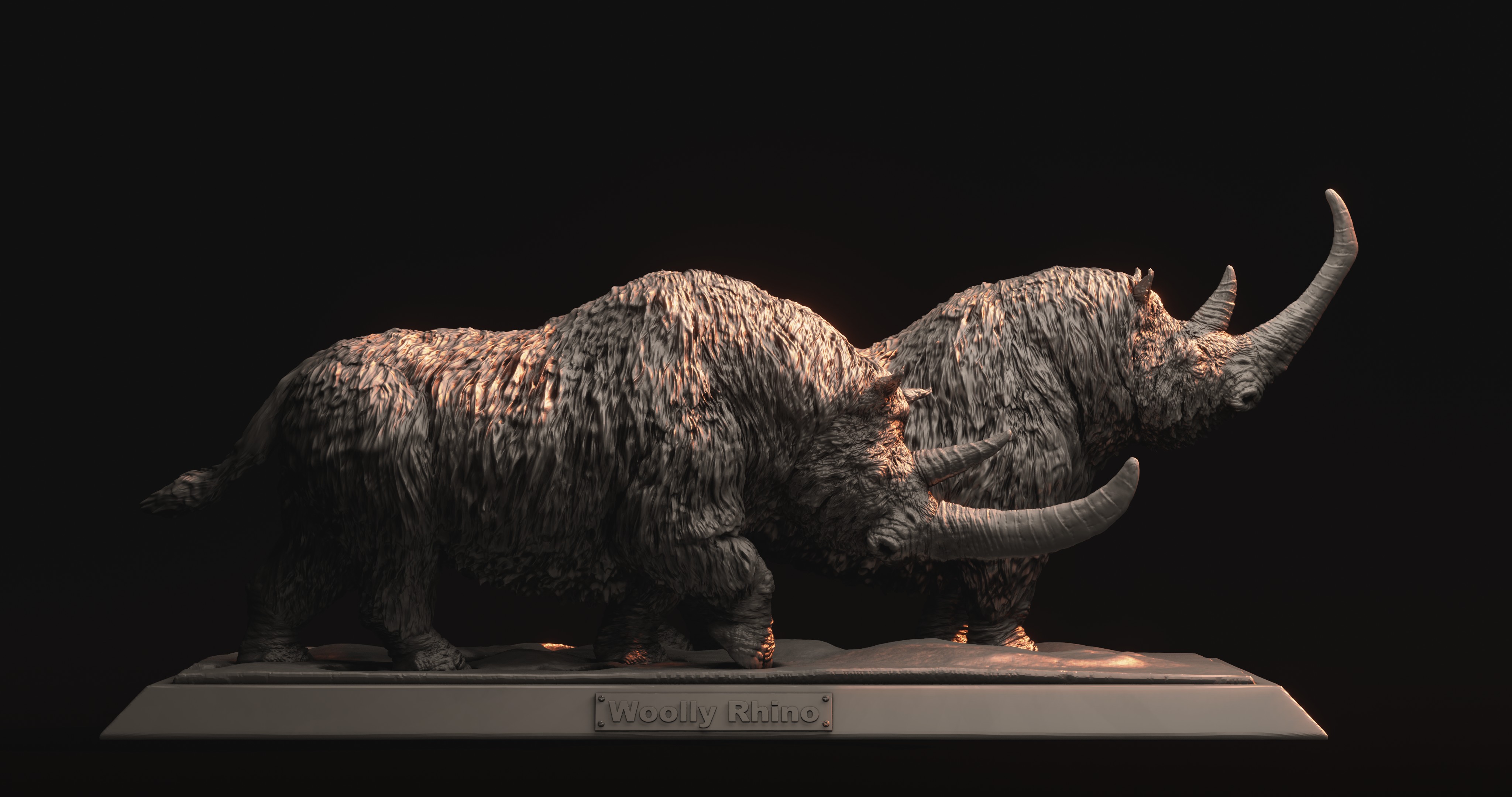 Woolly Rhino 1/15 diorama