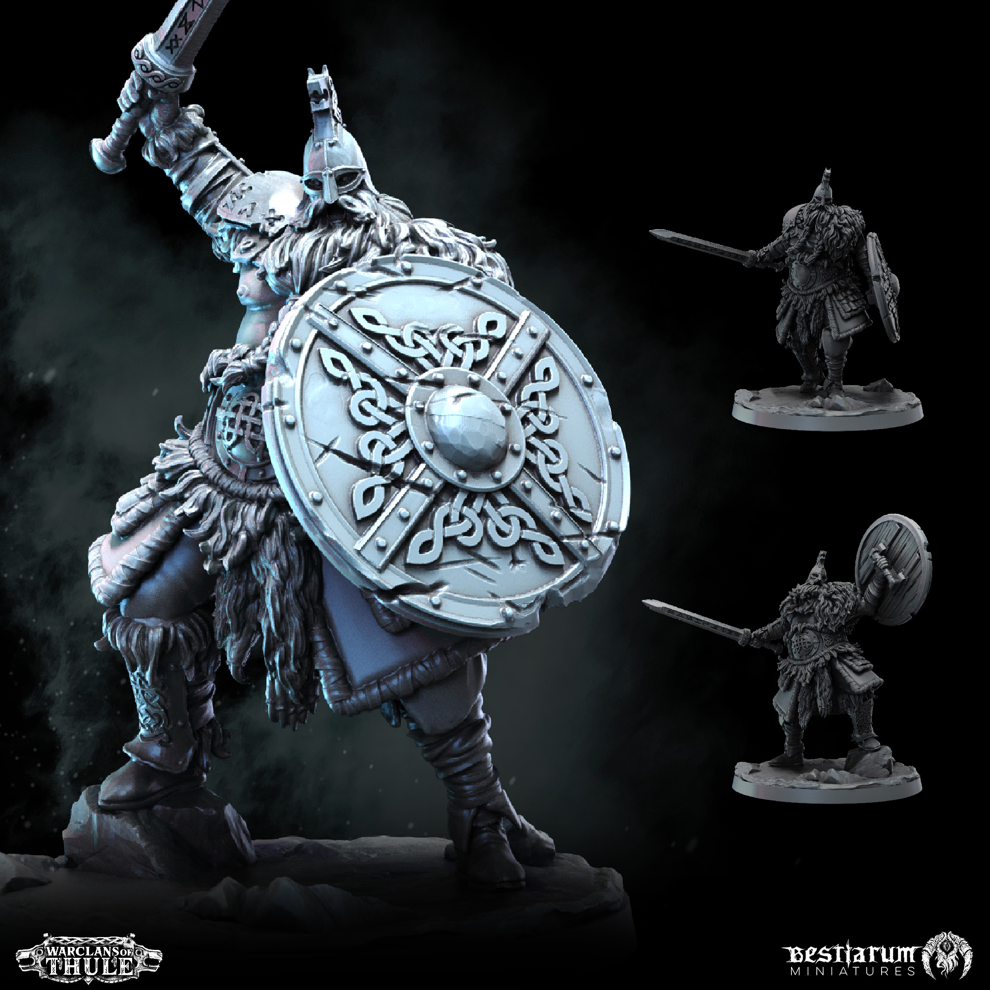 Thulean Warriors x3 | Warclans of Thule | Viking