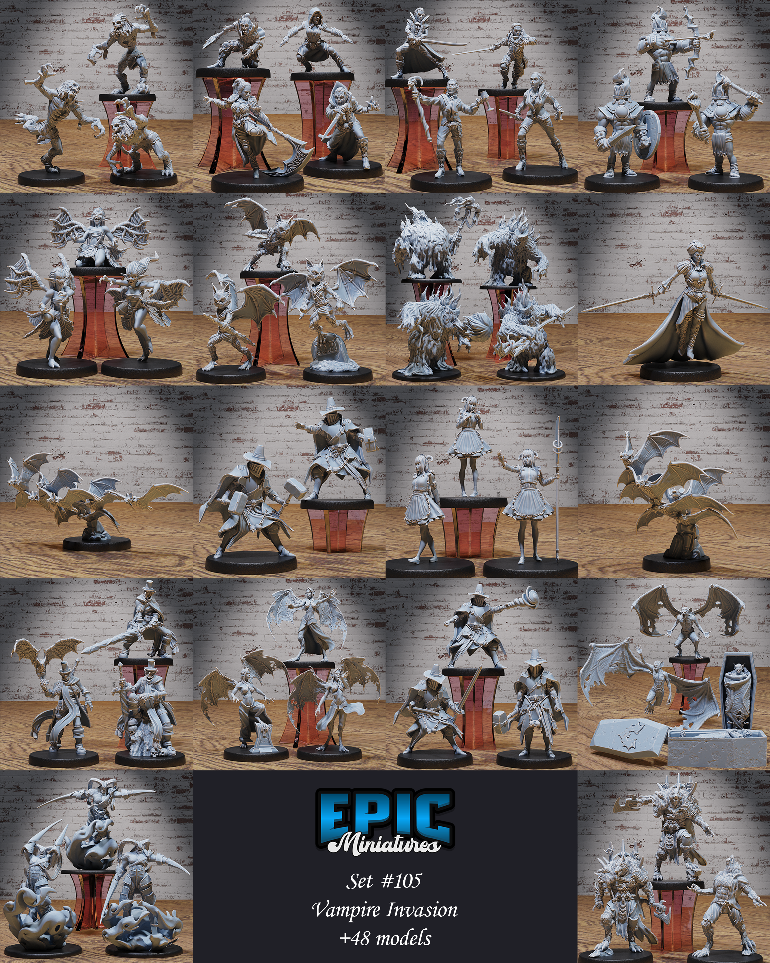 Vampire Invasion Set / Undead & Castle Encounter / Blood Bat Collection / Pre-Supported