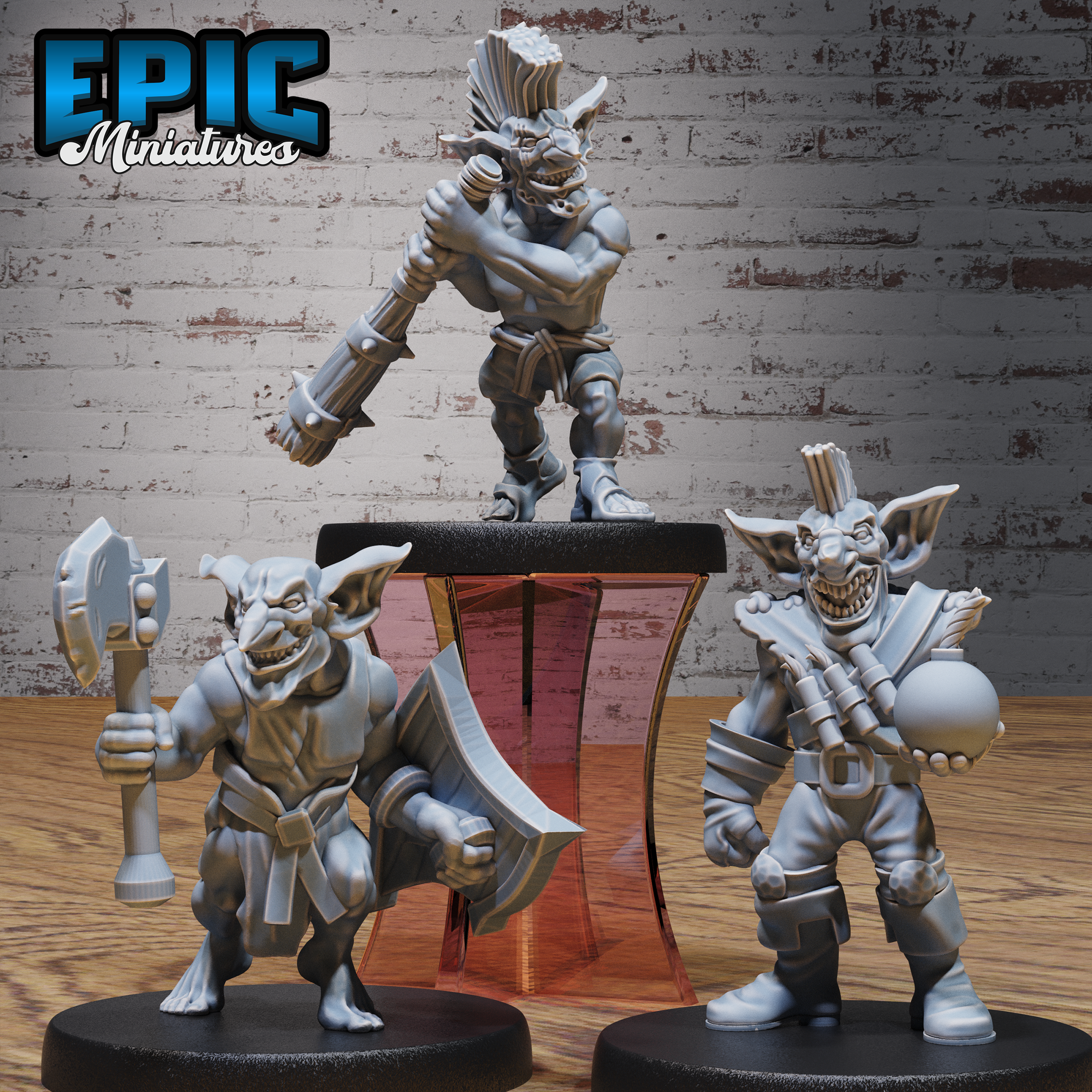 Wicked Goblin Tribe Set A / Male Goblinoid / Evil Ogre / Green Skin Army Soldier / Siege Servant