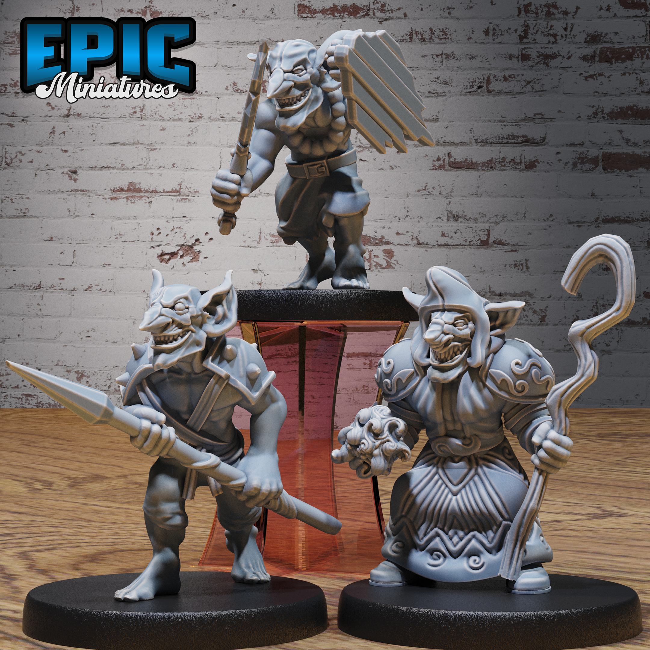 Wicked Goblin Tribe Set B / Male Goblinoid / Evil Ogre / Green Skin Army Soldier / Siege Servant