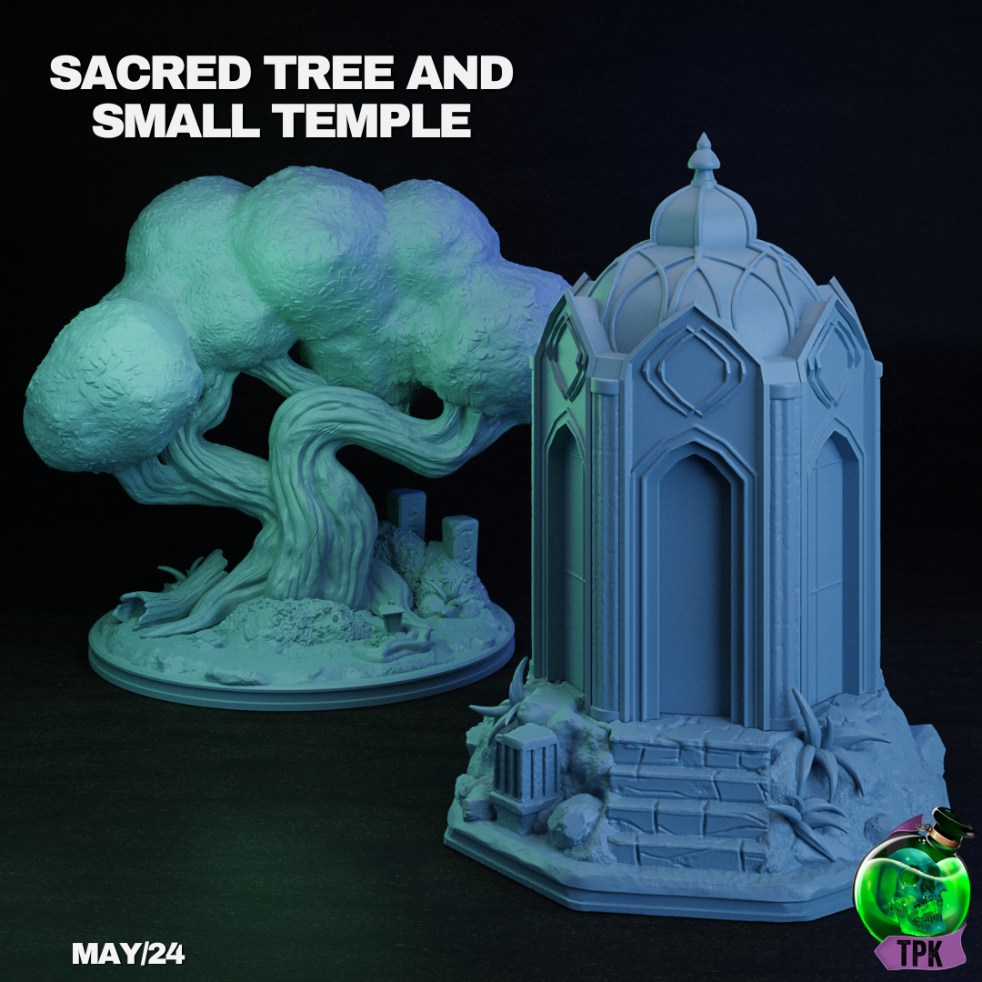 Sacred Tree and Small Temple