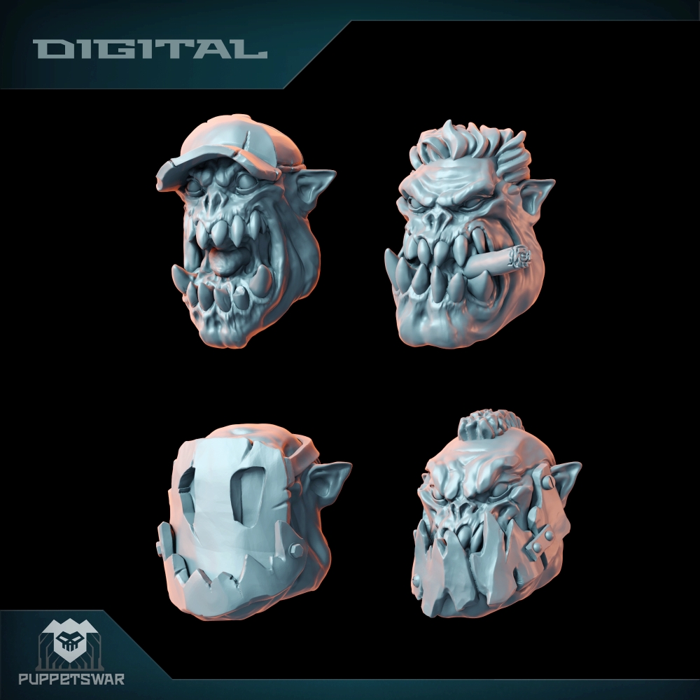 Orc O-Team Heads