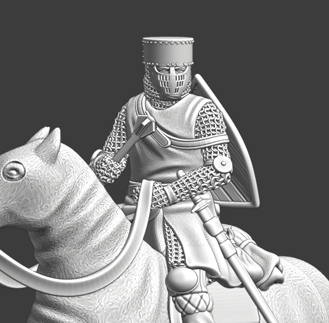 Medieval Scandinavian mounted Crusader Knight