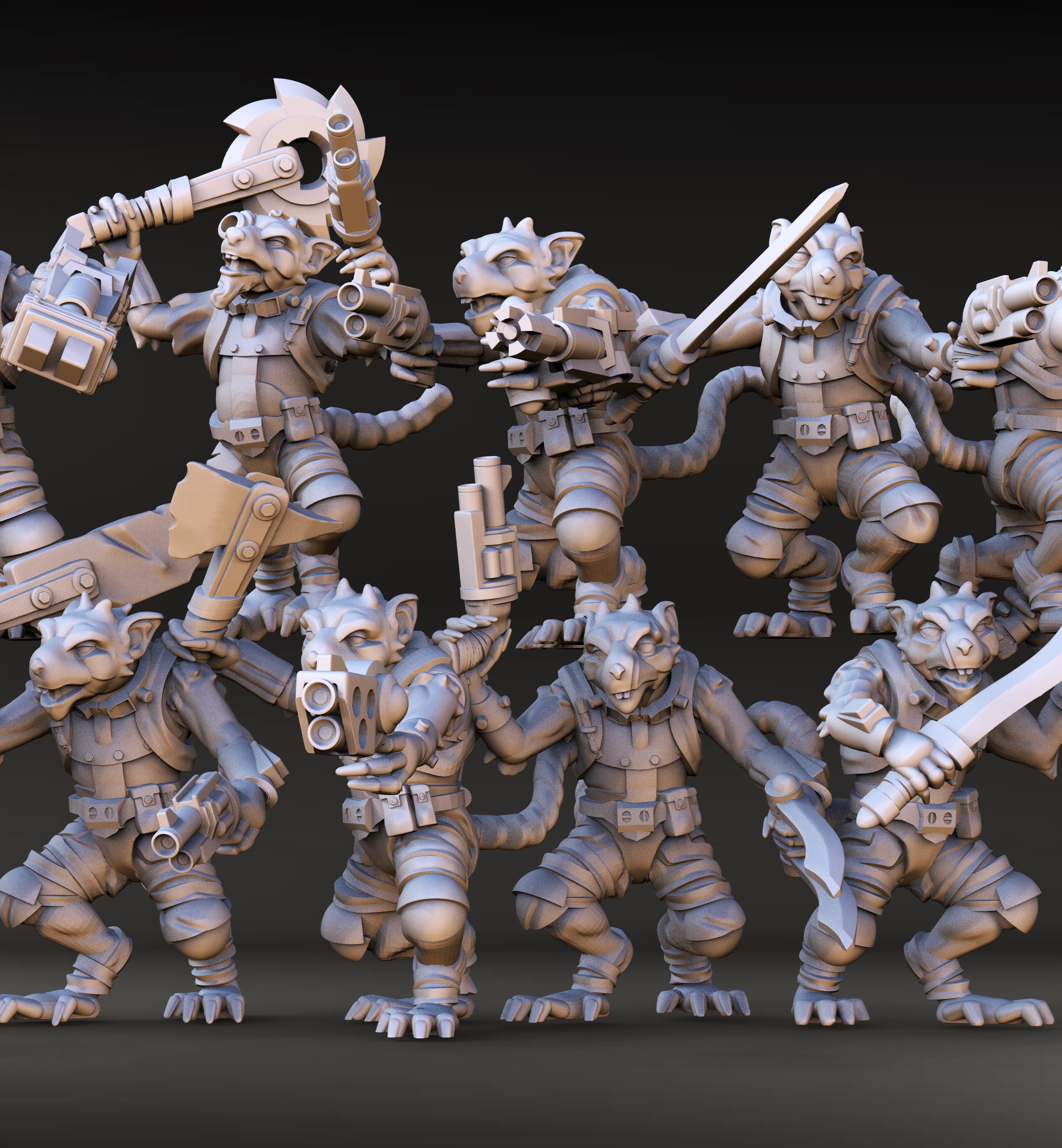 Ratmen squad with Melee weapons