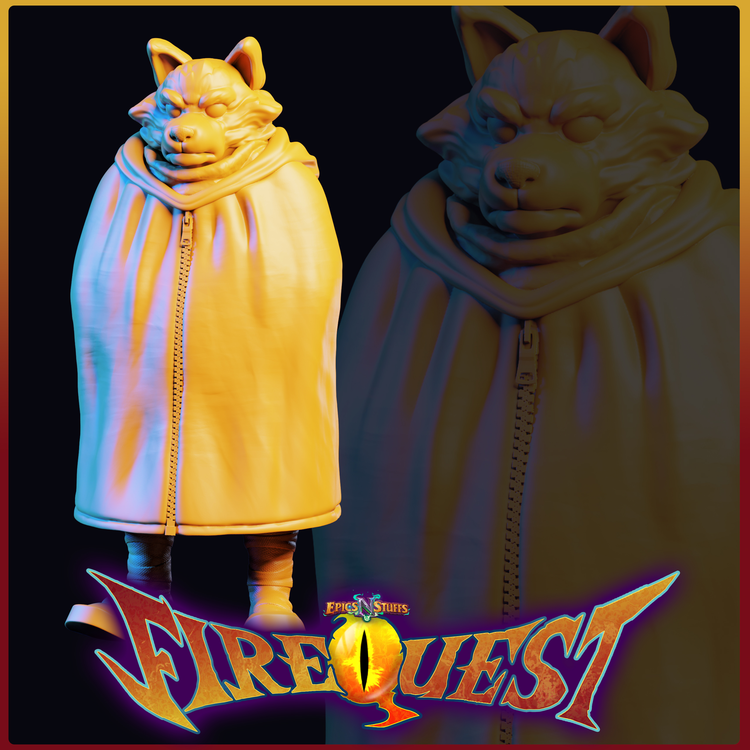 Shady Character 1, Fire Quest Miniature - Pre-Supported