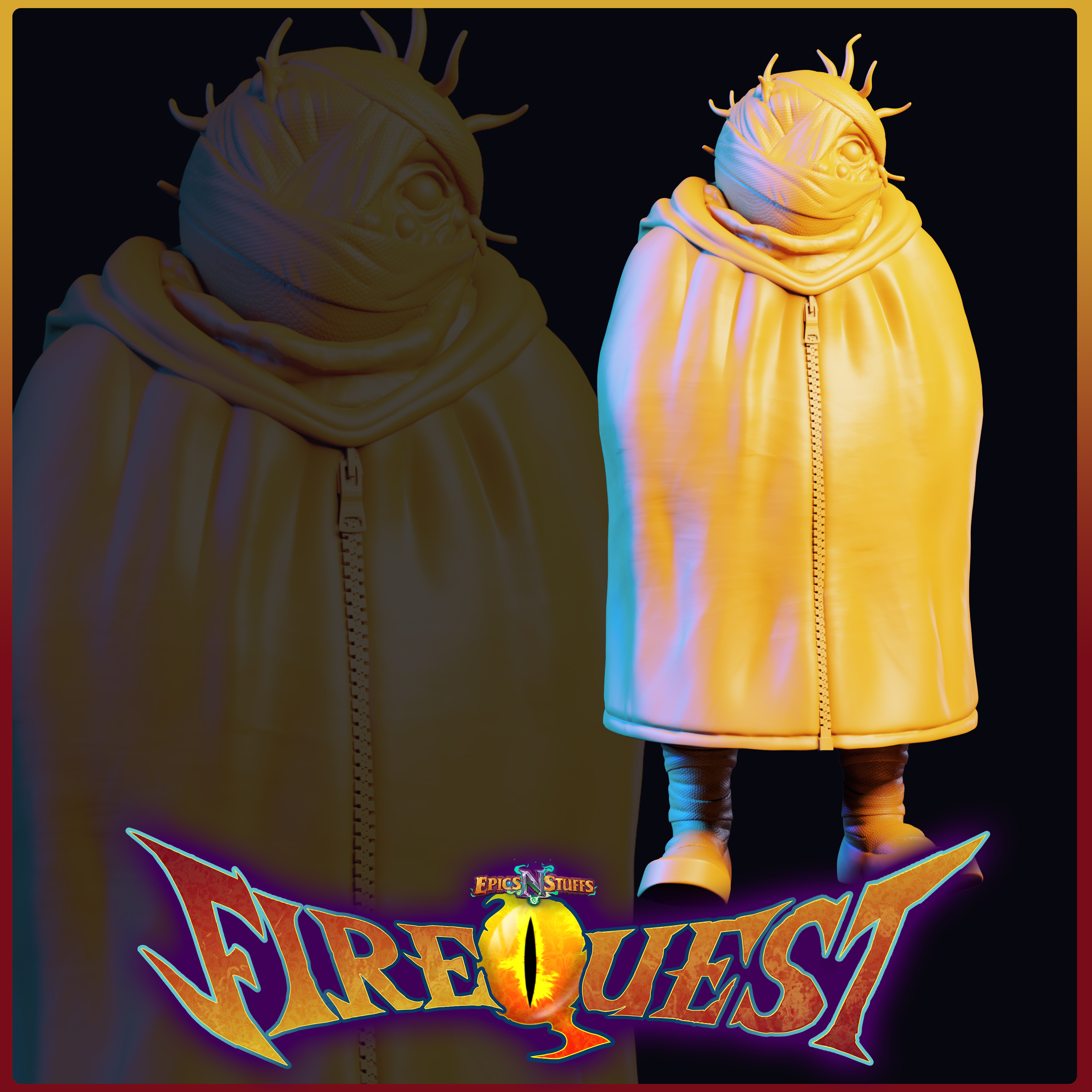 Shady Character 2, Fire Quest Miniature - Pre-Supported